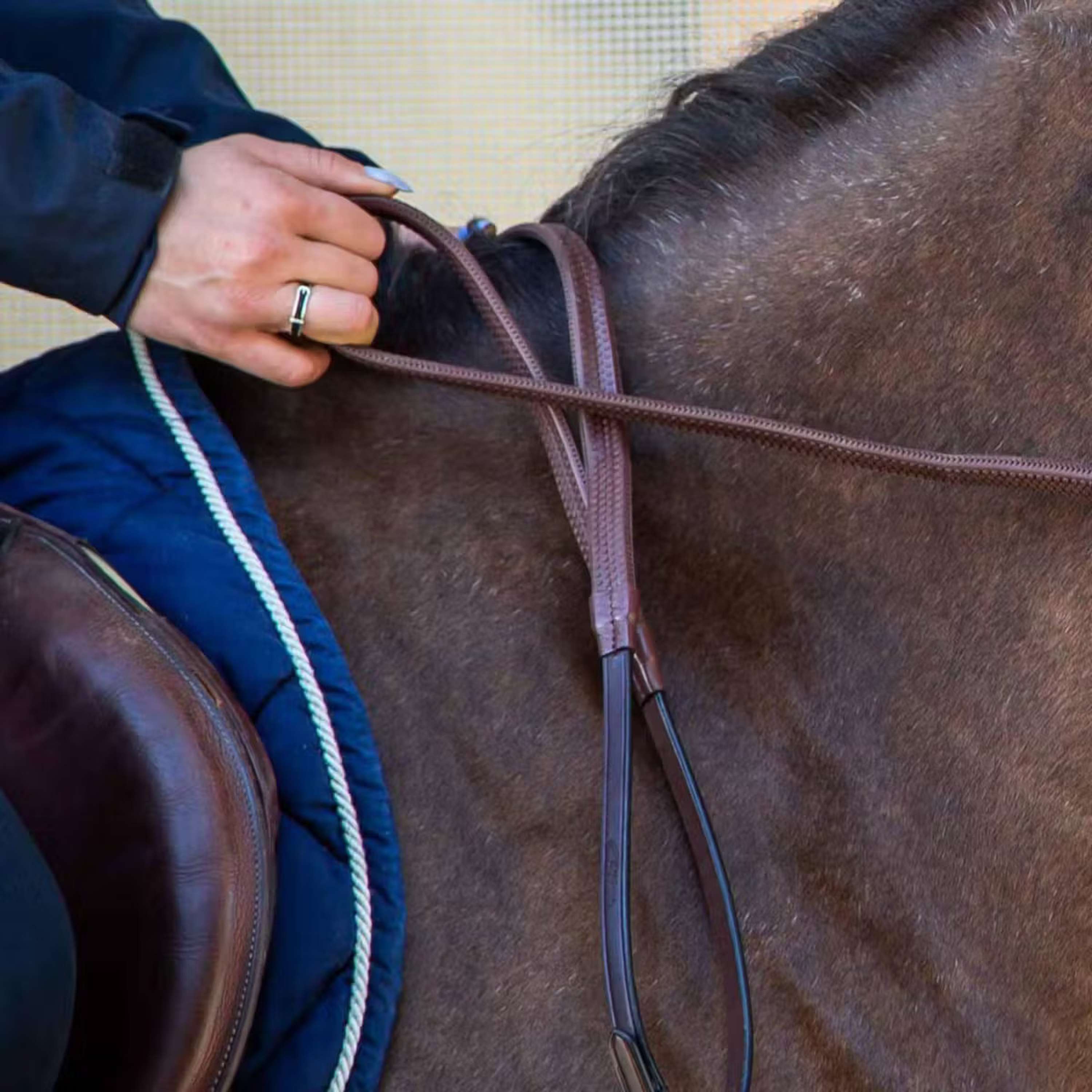 Dyon Reins Rubber 1/2 Brown