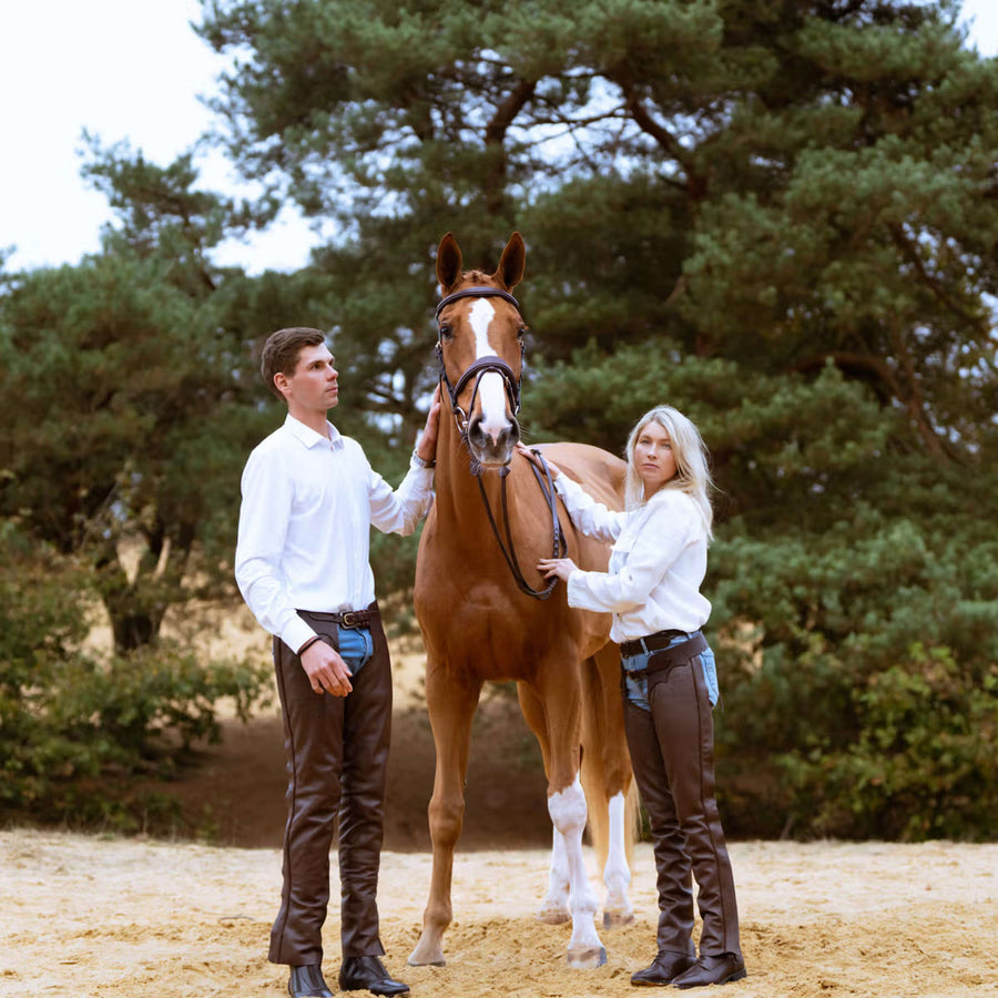 Dyon Long Leather Chaps Standard Brown