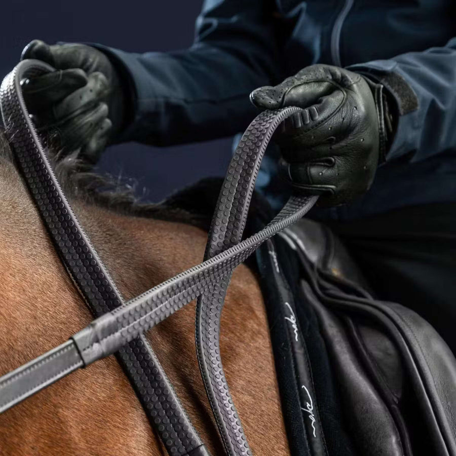 Dyon Reins New English Collection 1/2 Rubber Black