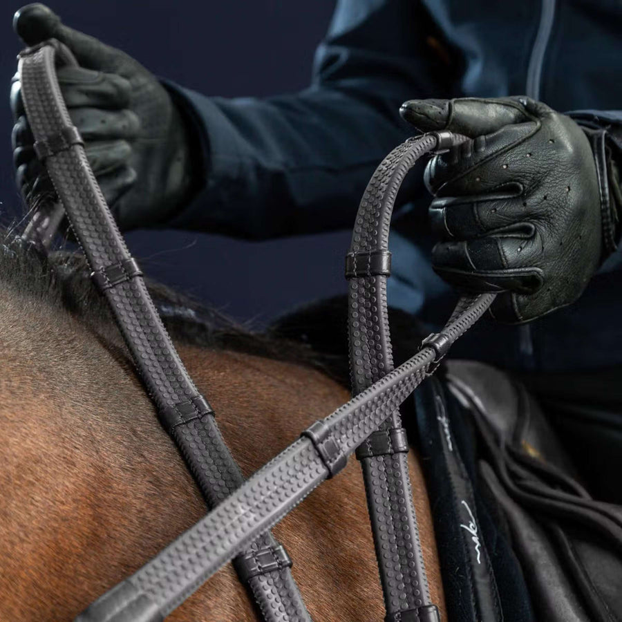 Dyon Reins 7 Loops New English Collection 1/2 Rubber Black