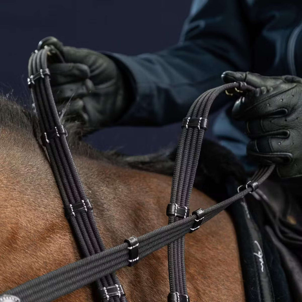 Dyon Reins 9 Loops US Collection 5/8 Rubber Black