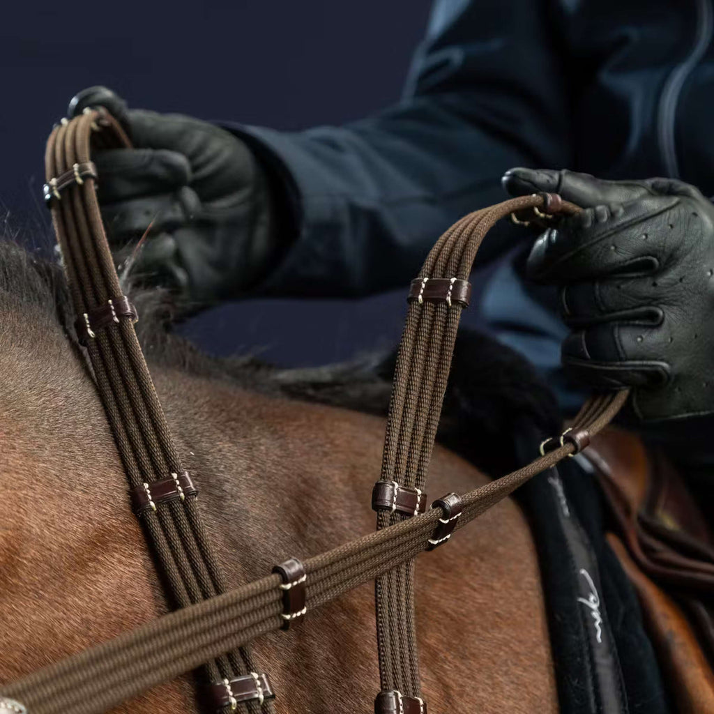 Dyon Reins 9 Loops US Collection 5/8 Rubber Brown