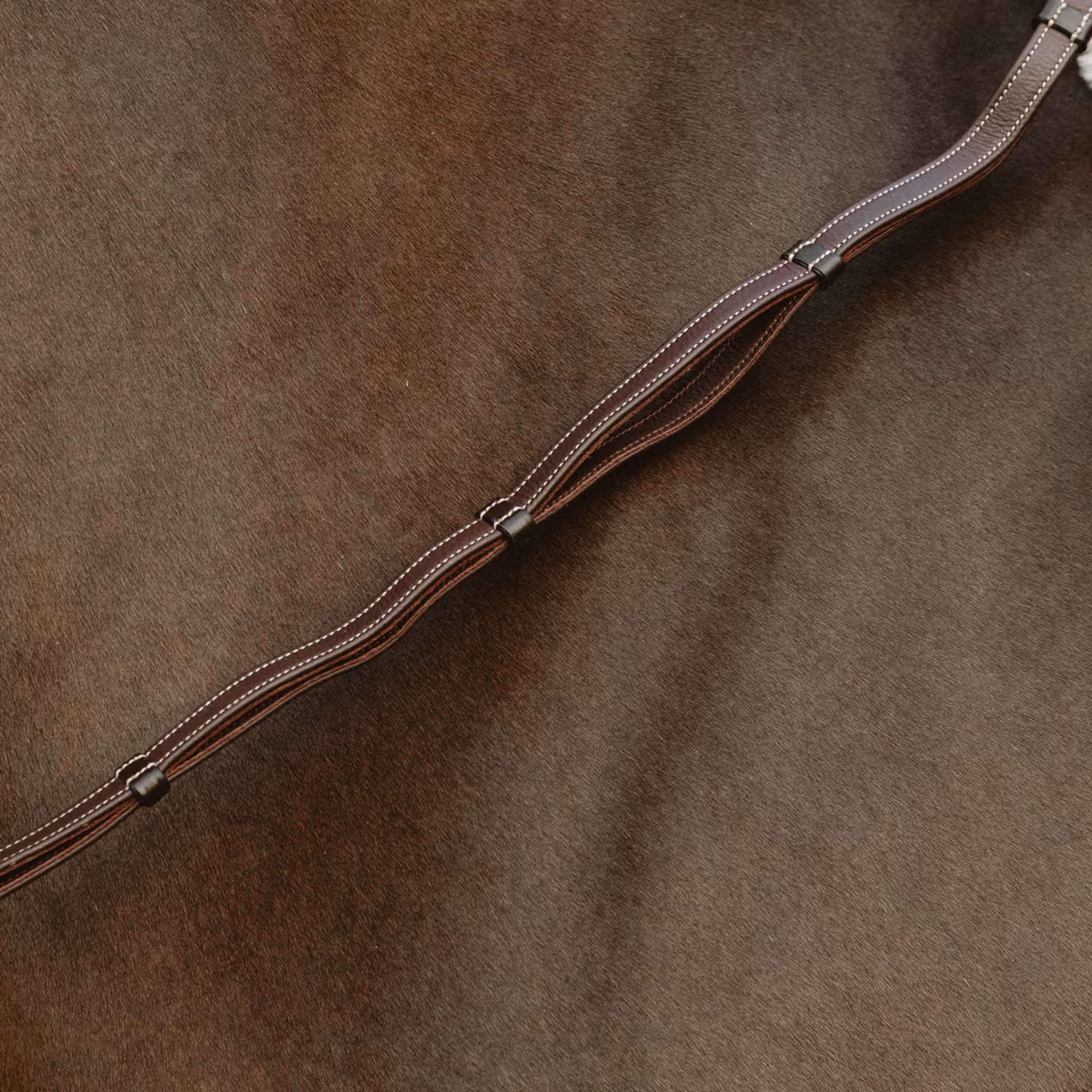 Dyon Reins Leather Working Collection 1/2 with Handles Brown