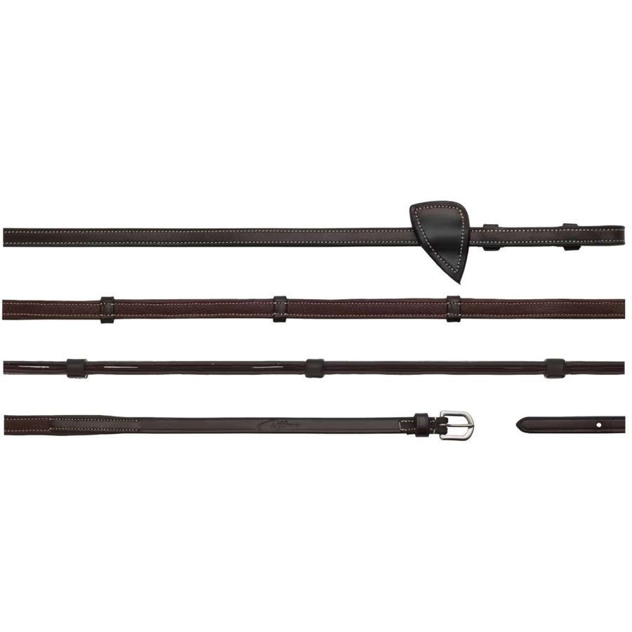 Dyon Reins Leather Working Collection 1/2 with Handles Brown