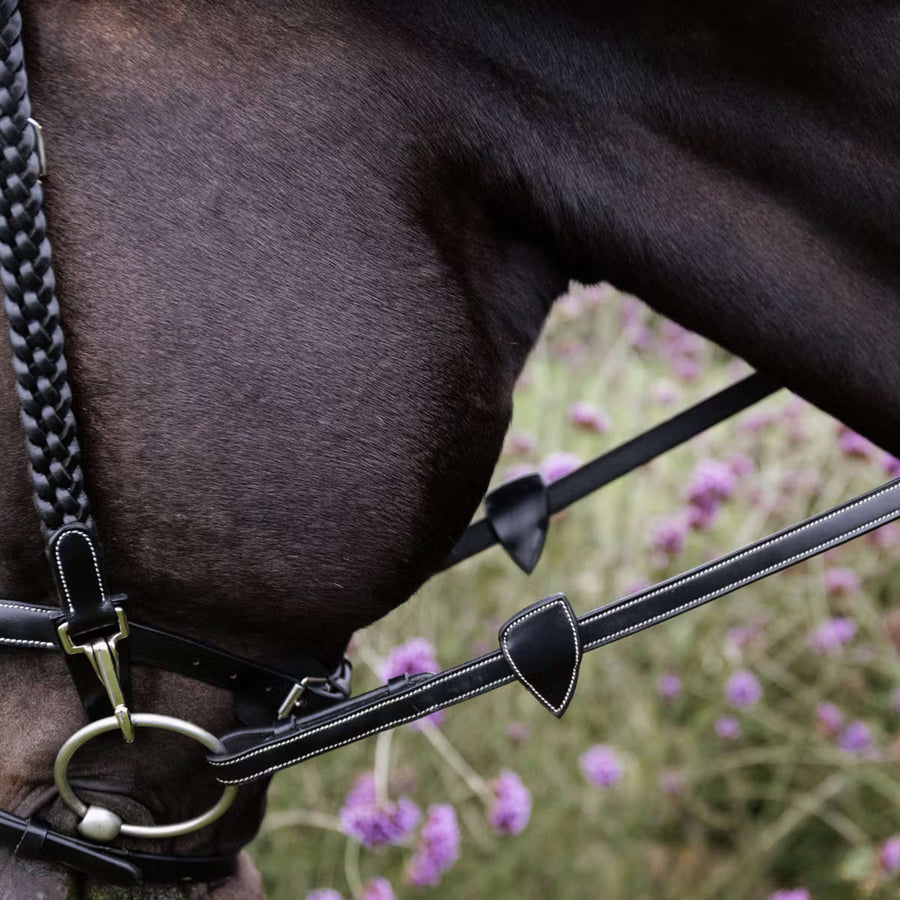 Dyon Reins 1/2 8 Stops Soft Leather Black