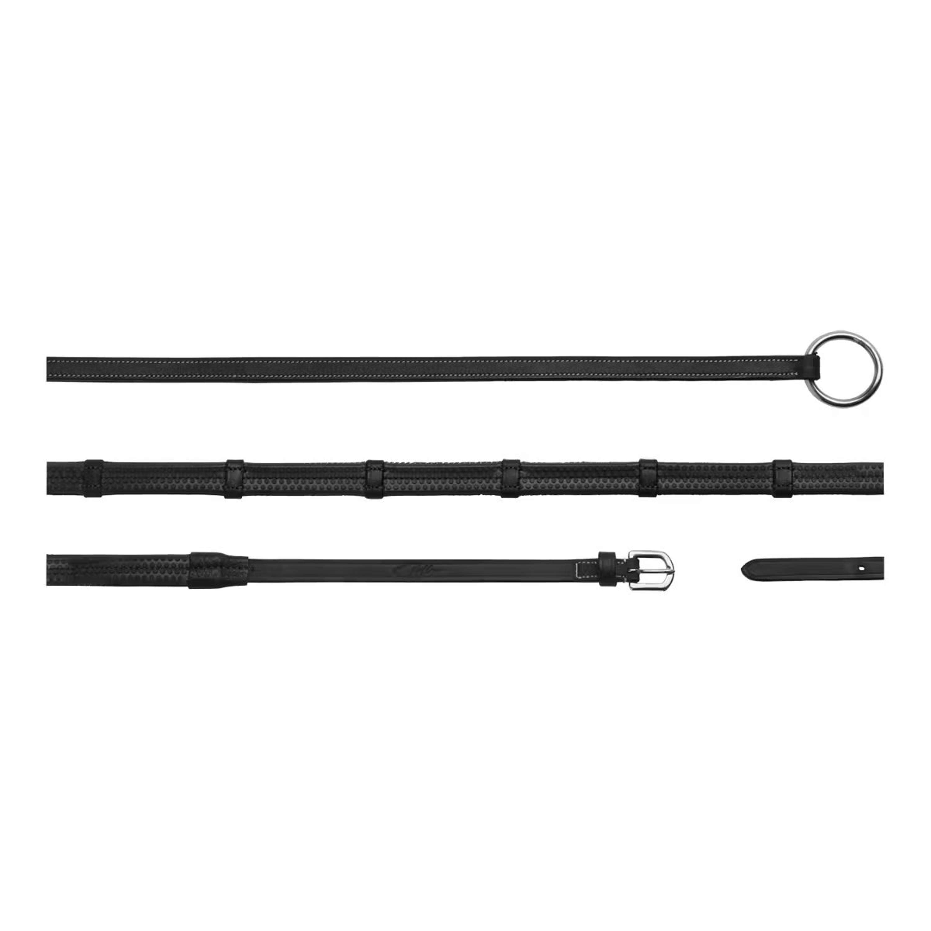 Dyon Reins 1/2 7 Stops Ring closure Black