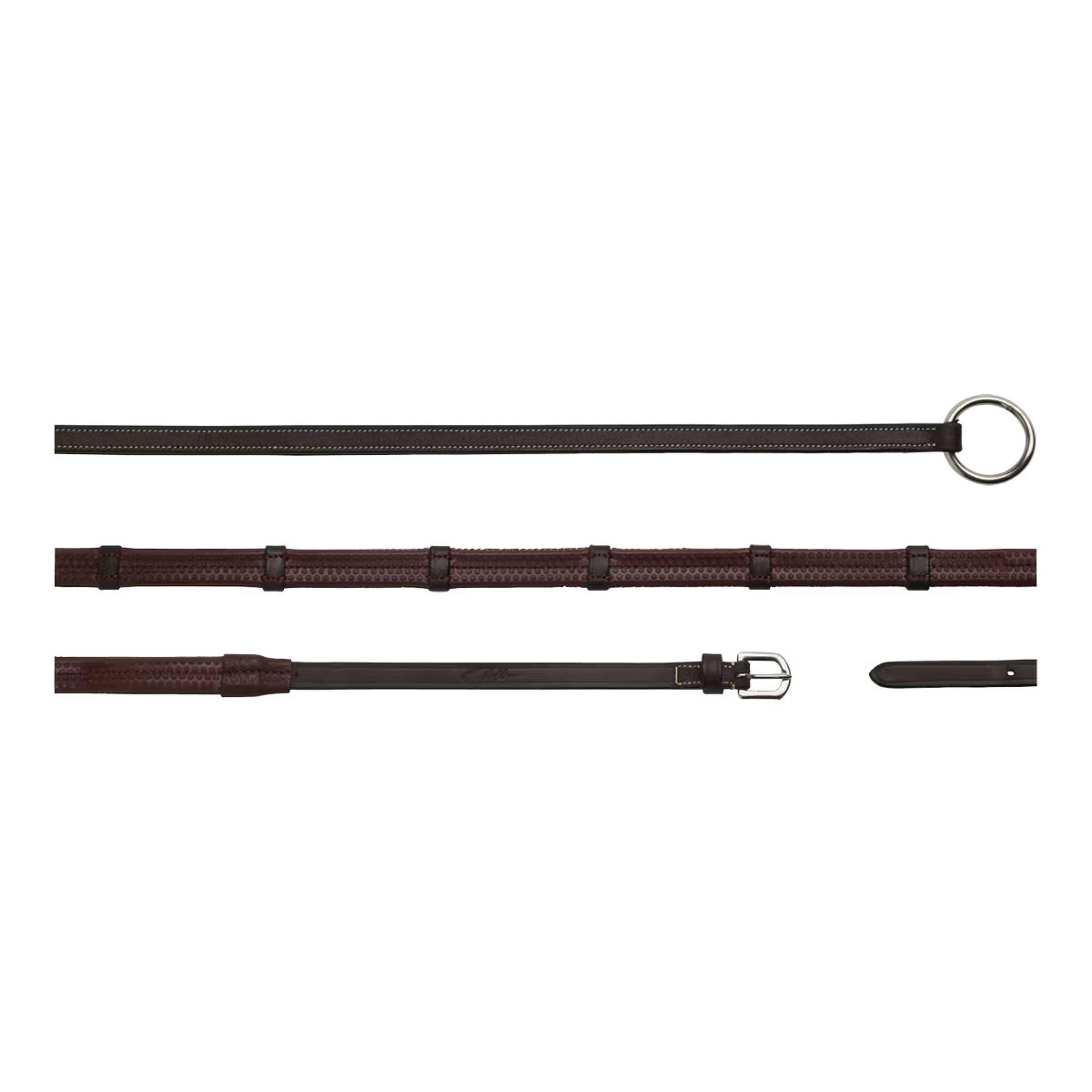 Dyon Reins 1/2 7 Stops Ring closure Brown