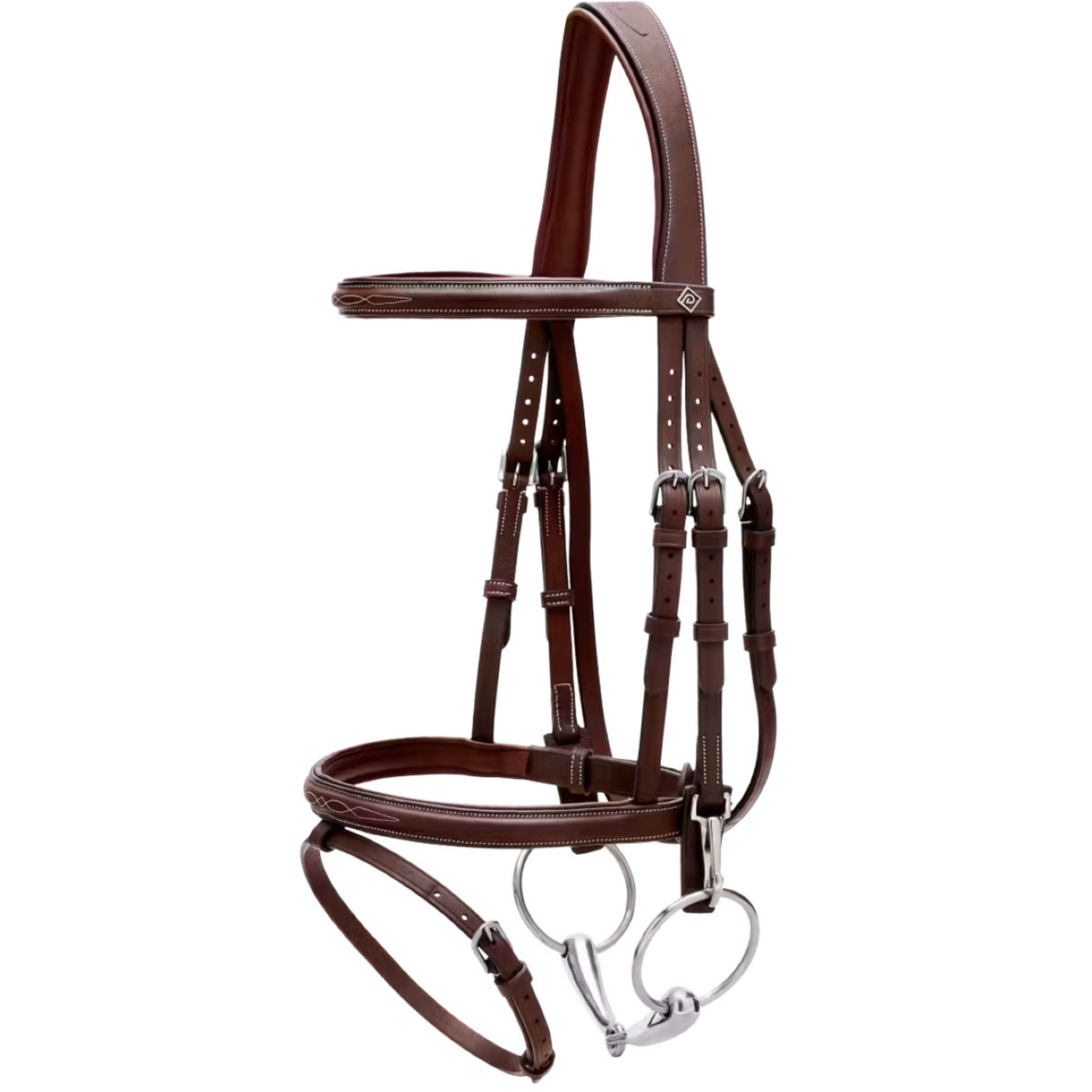 Dyon Bridle Flash with Clips Brown