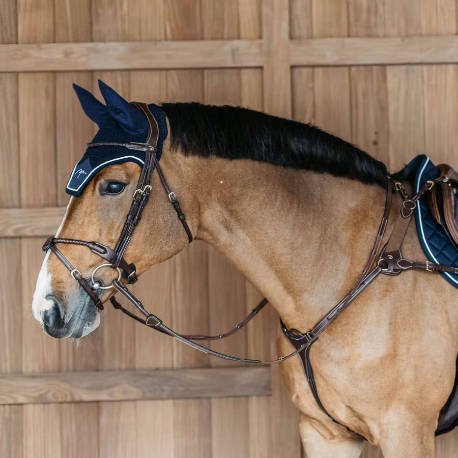 Dyon Ear Bonnet Diamond Navy