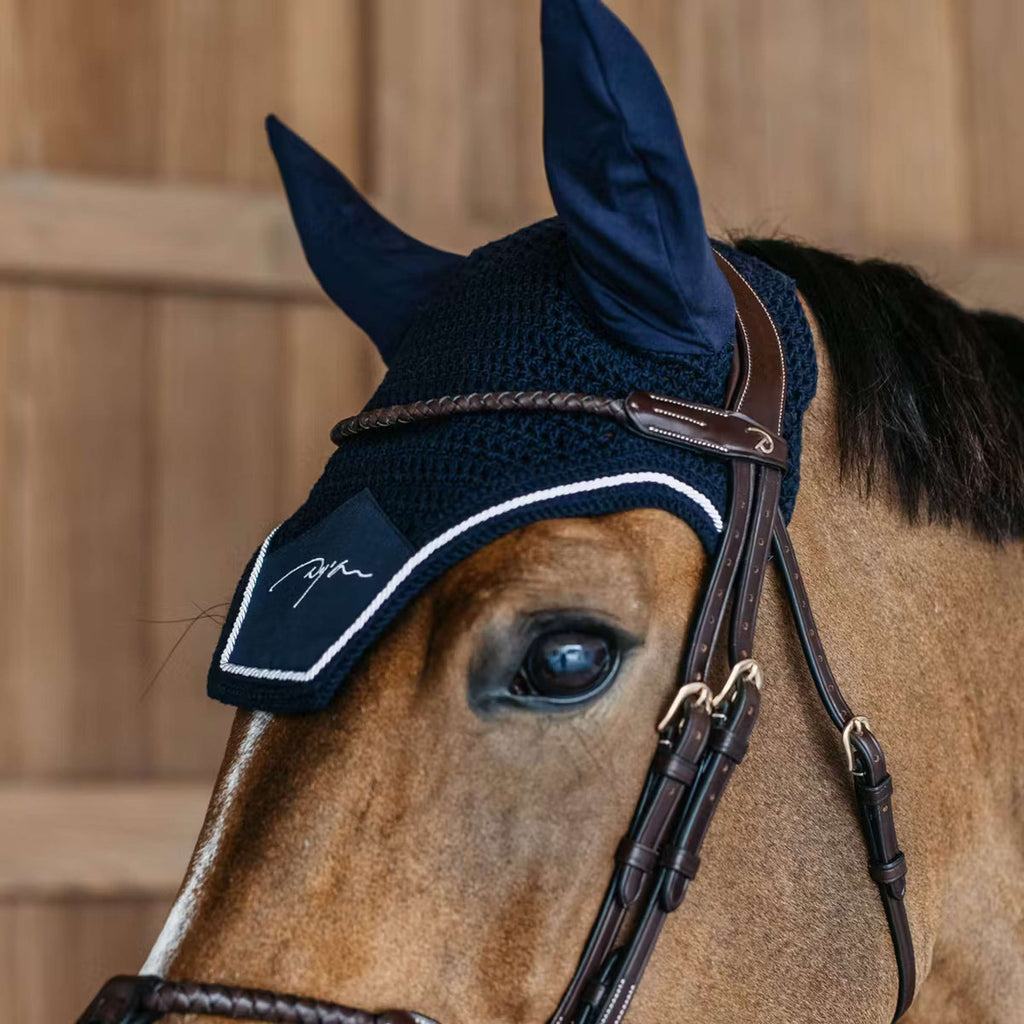 Dyon Ear Bonnet Diamond Navy