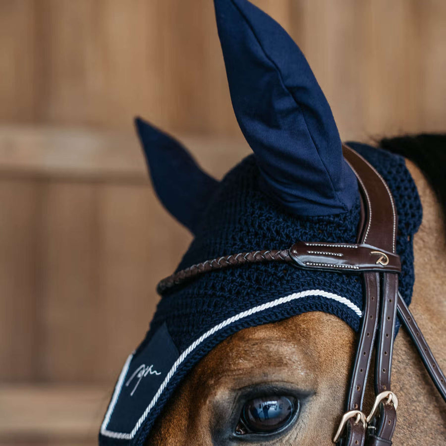 Dyon Ear Bonnet Diamond Navy