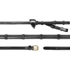 Dyon Reins Converter Rubber 1/2 with Leather Stoppers Black