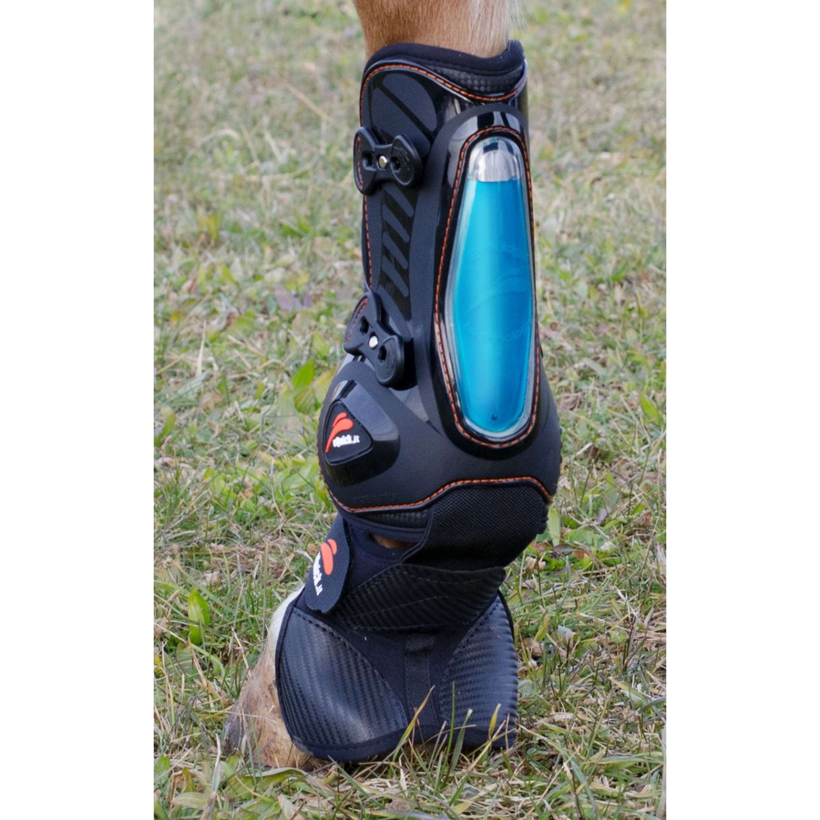 eQuick Tendon Boots eShock Overreach Front Velcro Black