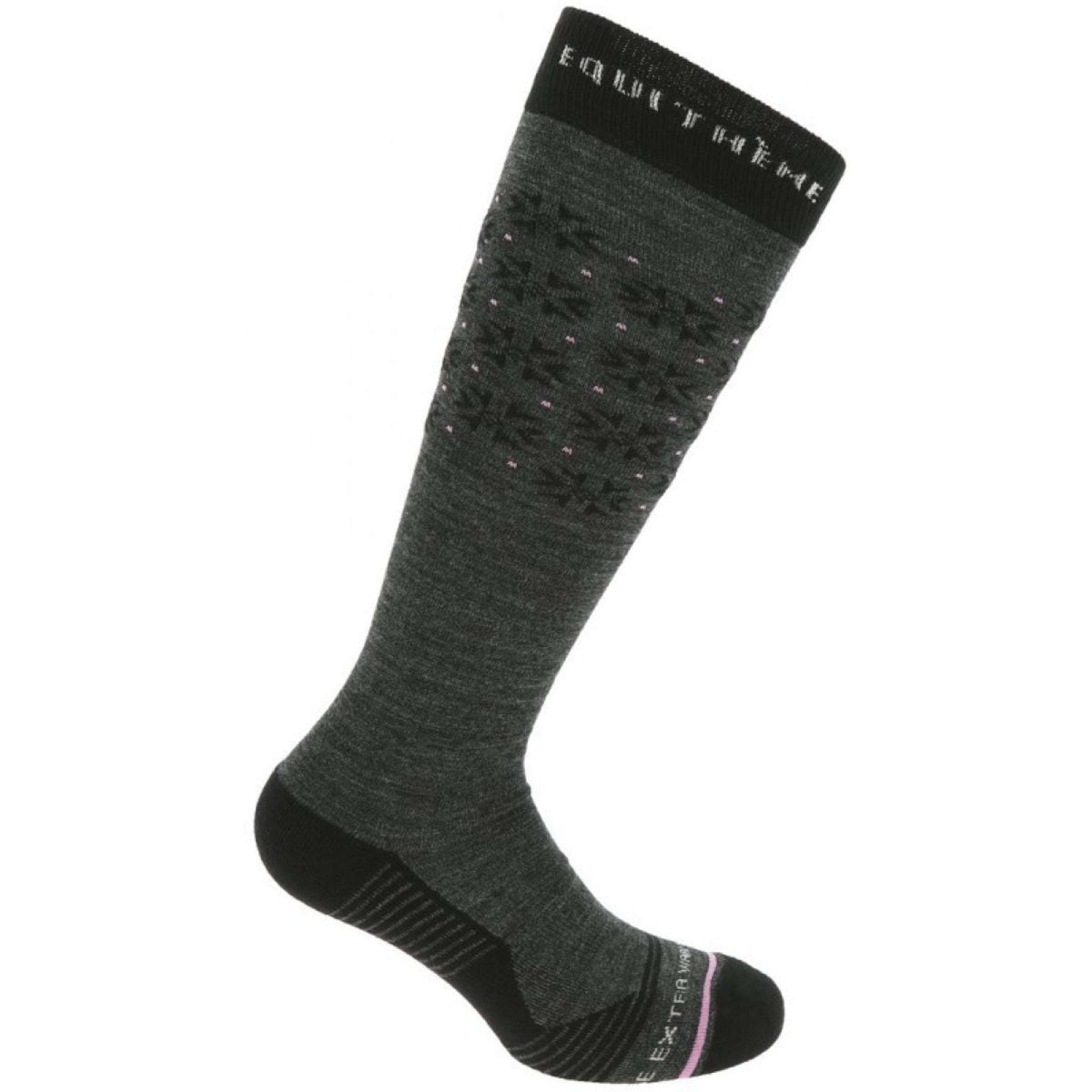 EQUITHÈME Socks Snow Grey/Pink