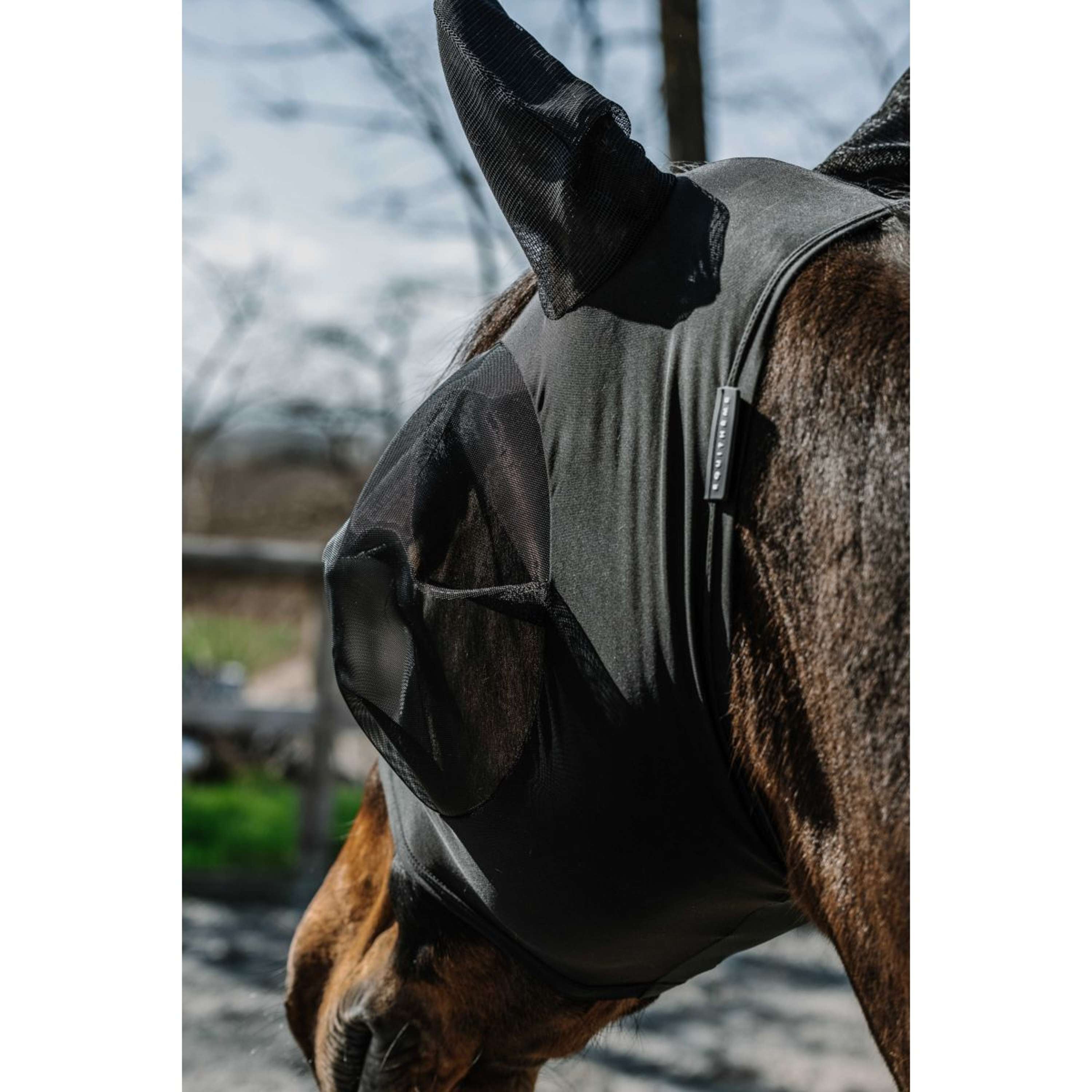 EQUITHÈME Fly Mask Lycra with UV Protection Black