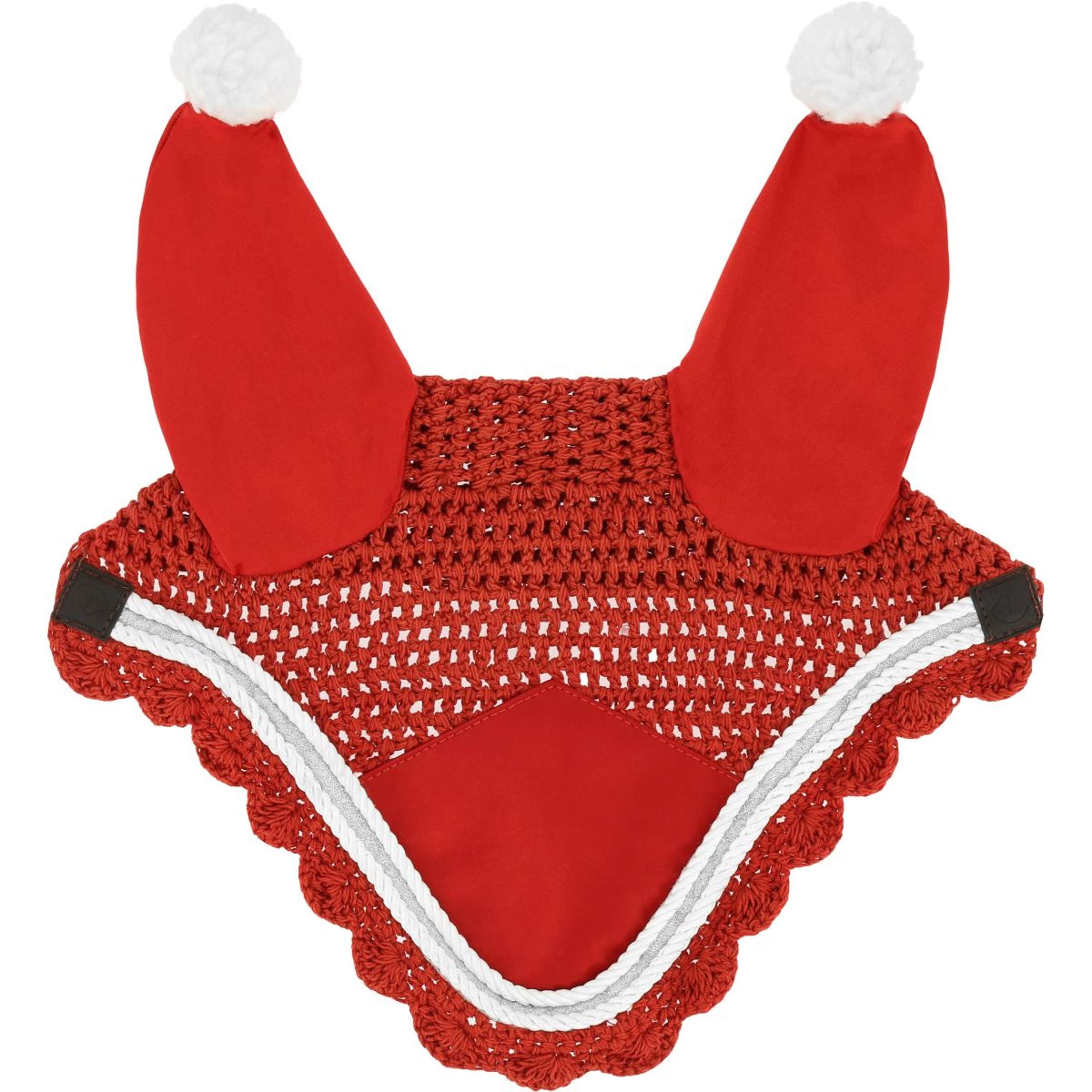 EQUITHÈME Ear Bonnet Christmas Red | Agradi.com