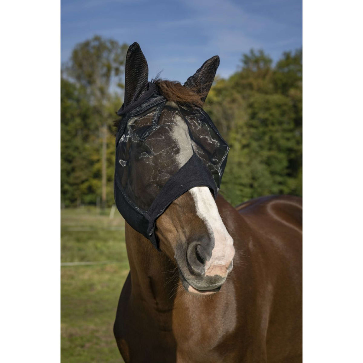 EQUITHÈME Fly Mask Anti-UV Ear Mesh Black