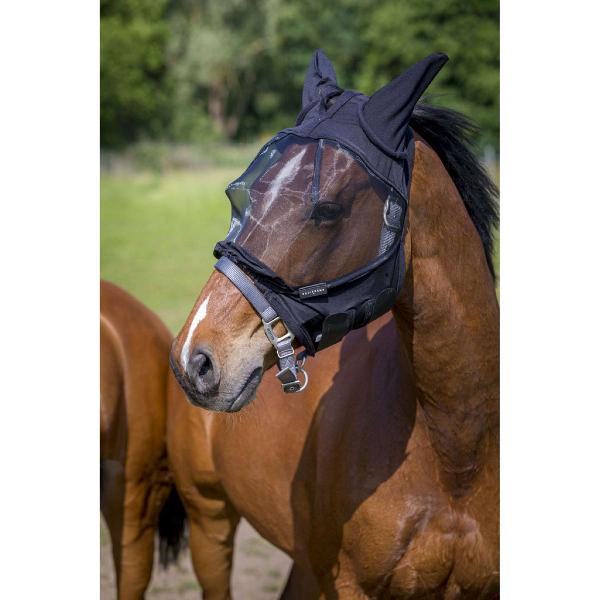 EQUITHÈME Fly Mask Anti-UV Doux Black