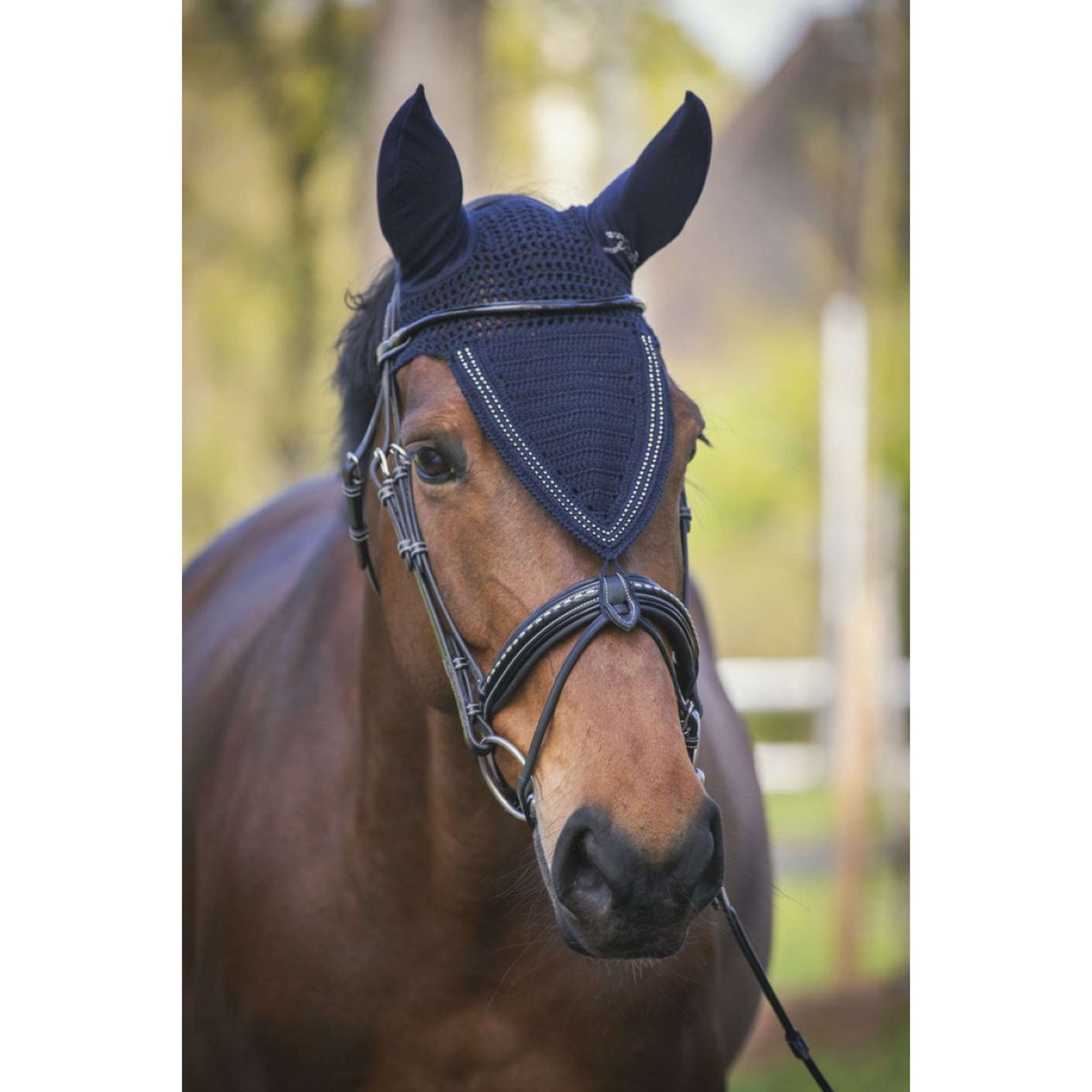 Pénélope Ear Bonnet Strass Long Navy Pénélope Ear Bonnet Strass Long Navy