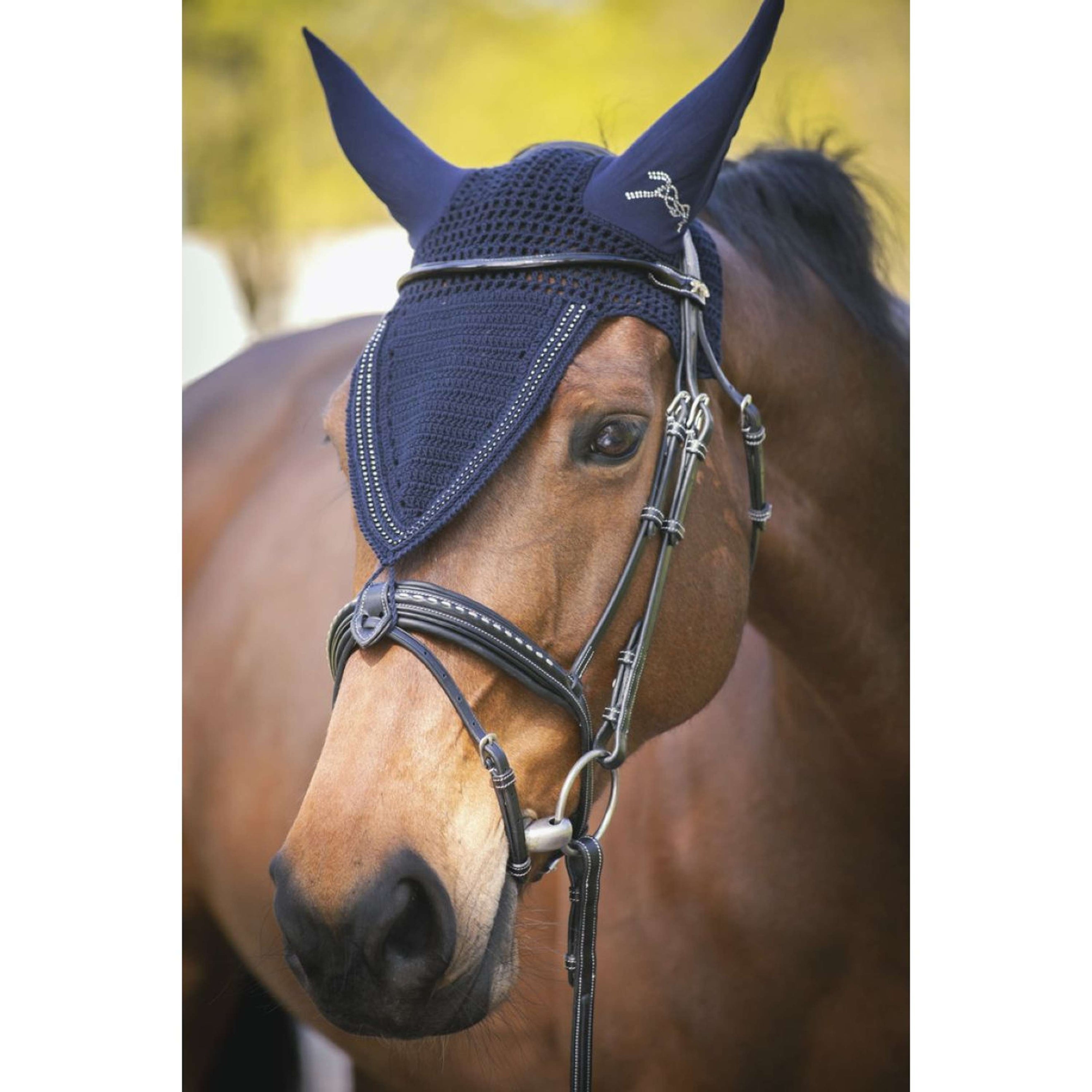 Pénélope Ear Bonnet Strass Long Navy