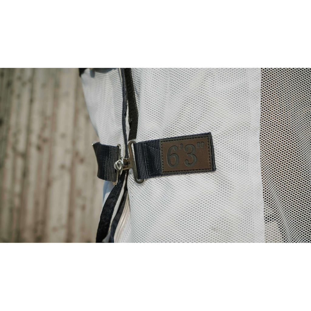 EQUITHÈME Fly Rug Flycool Combo with a Hood Navy/White
