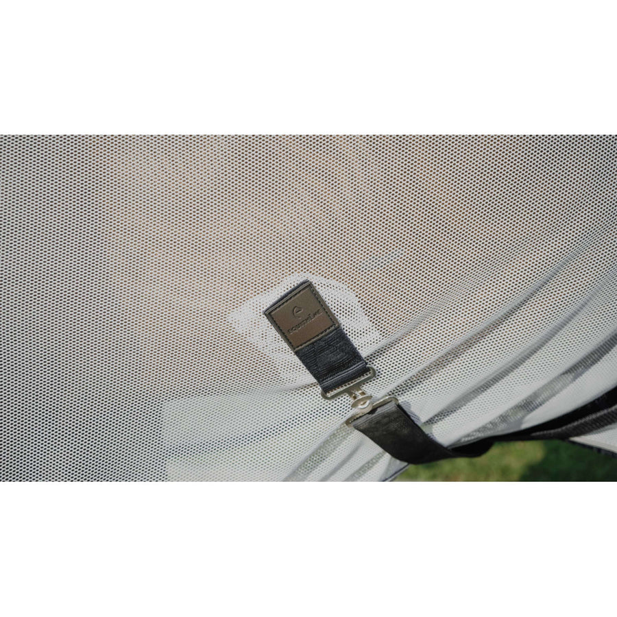 EQUITHÈME Fly Rug Flycool Combo with a Hood Navy/White