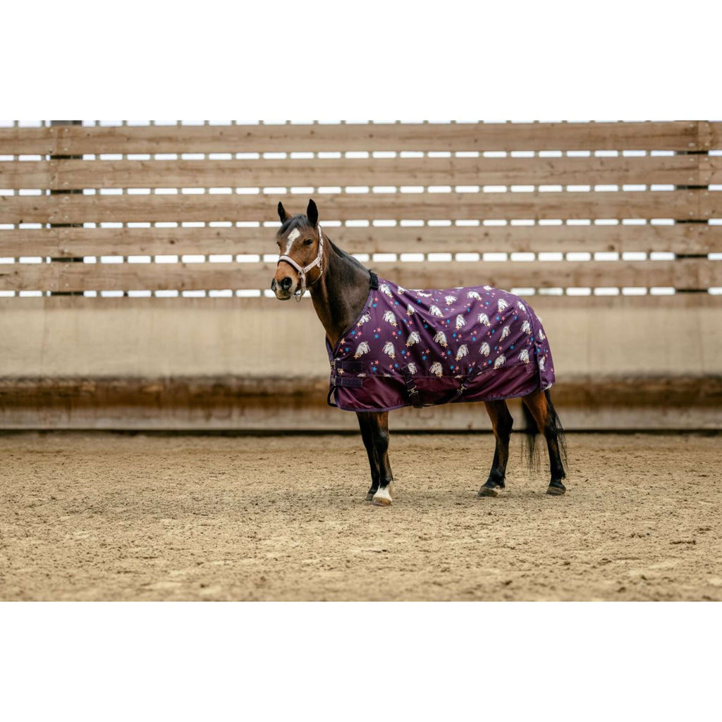 EQUITHÈME Turnout Rug Unicorn 600D 220g Plum