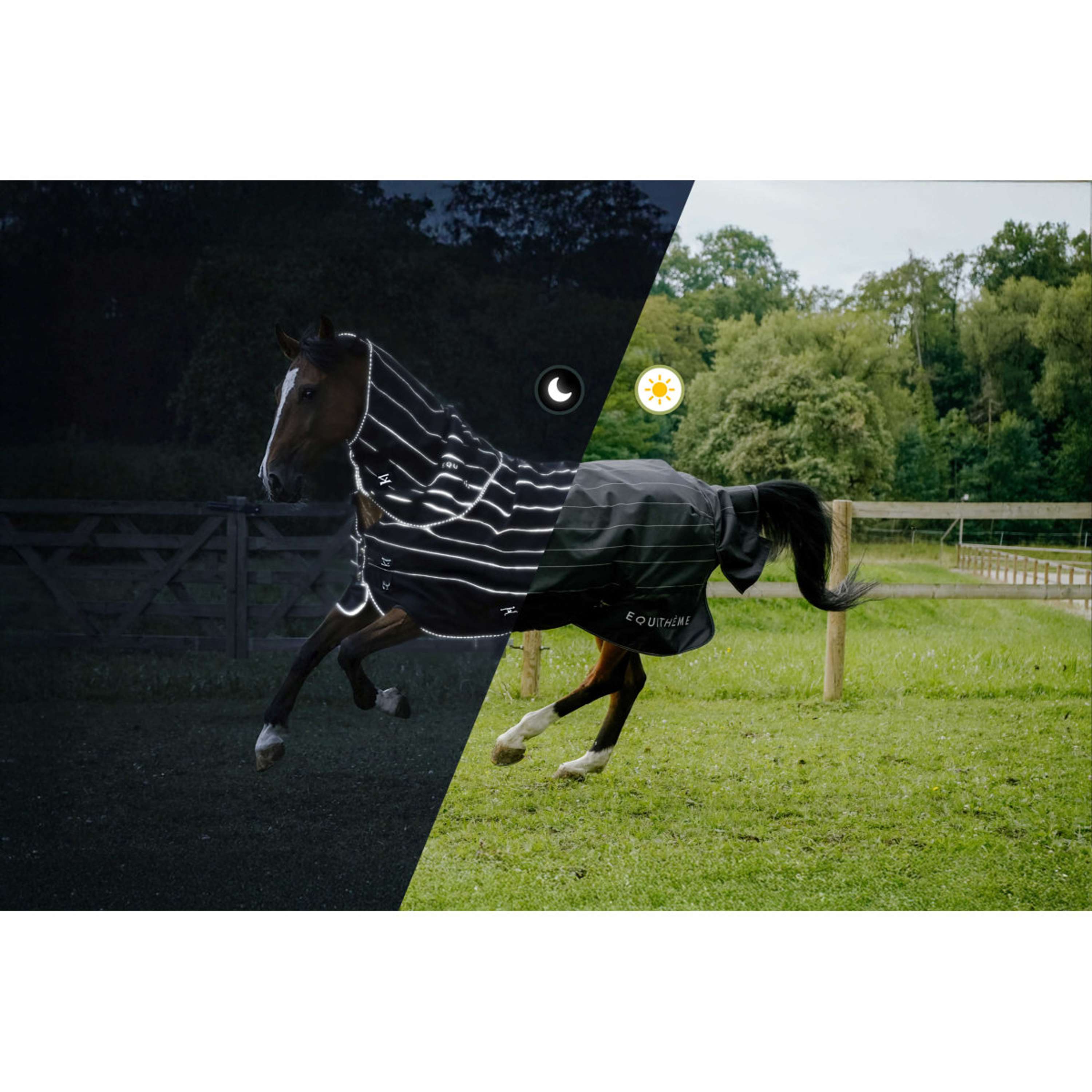 EQUITHÈME Rain Rug TYREX Lumin 600D 0g Black