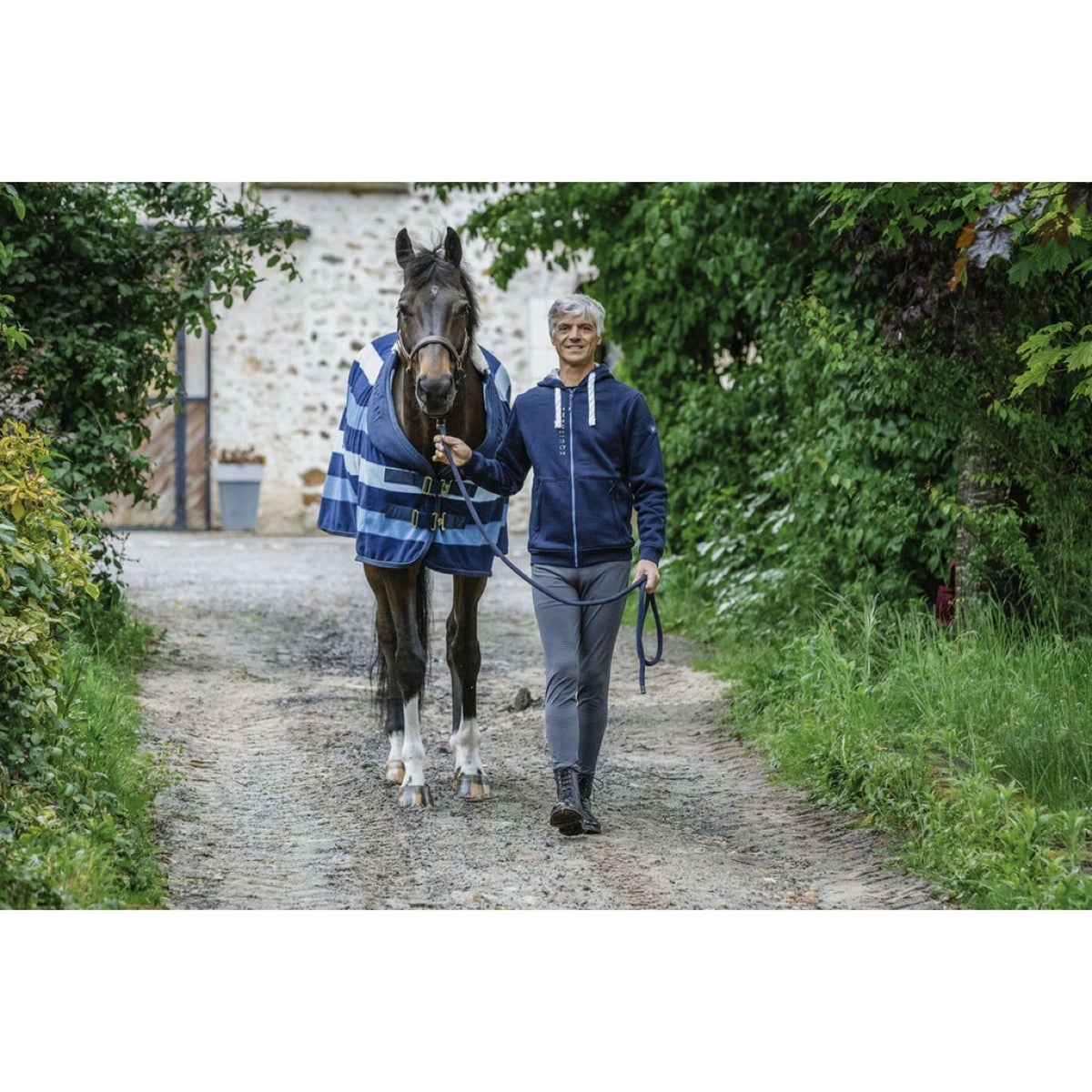 EQUITHÈME Fleece Rug Comfortech Navy