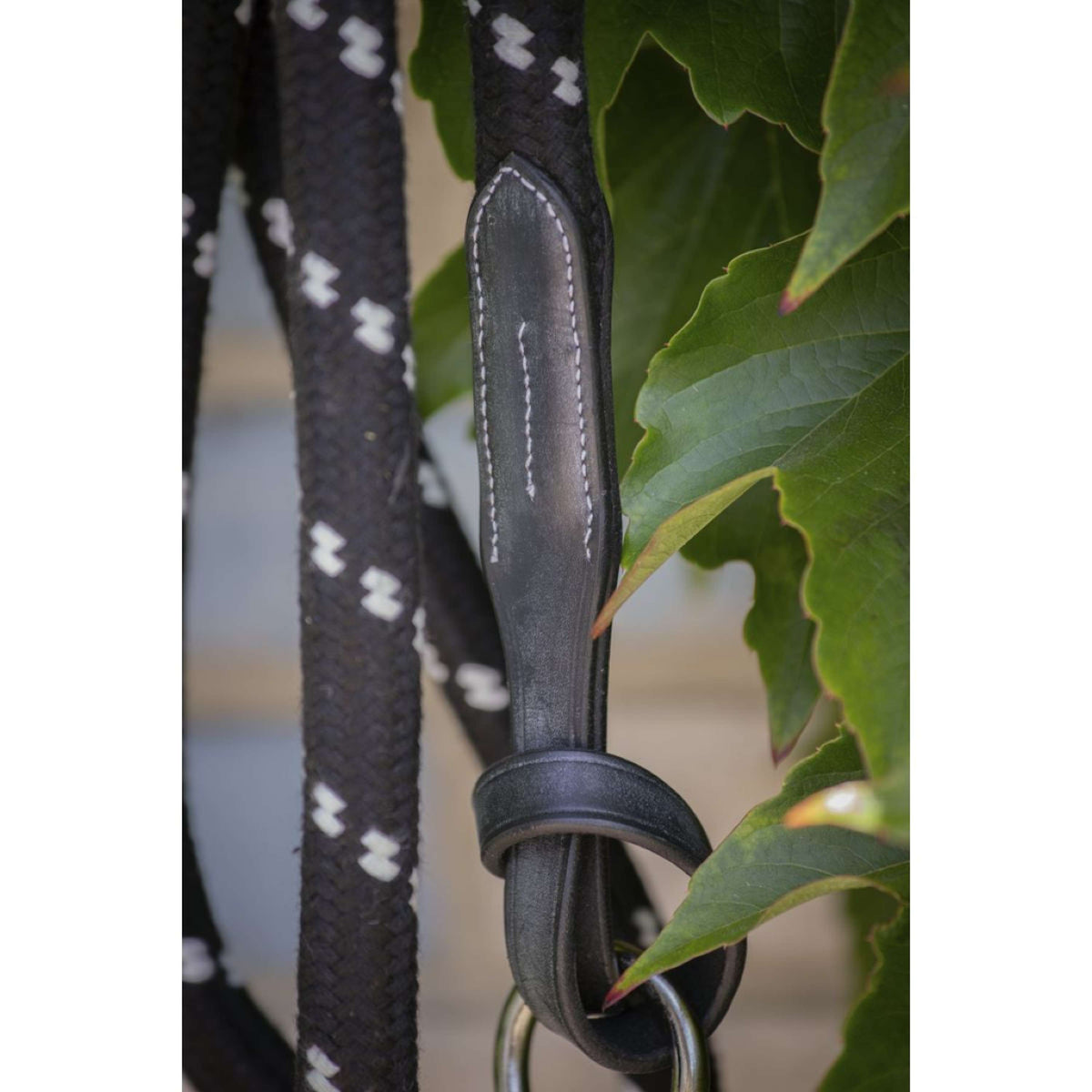 Pénélope Lead Rope with Leather Black