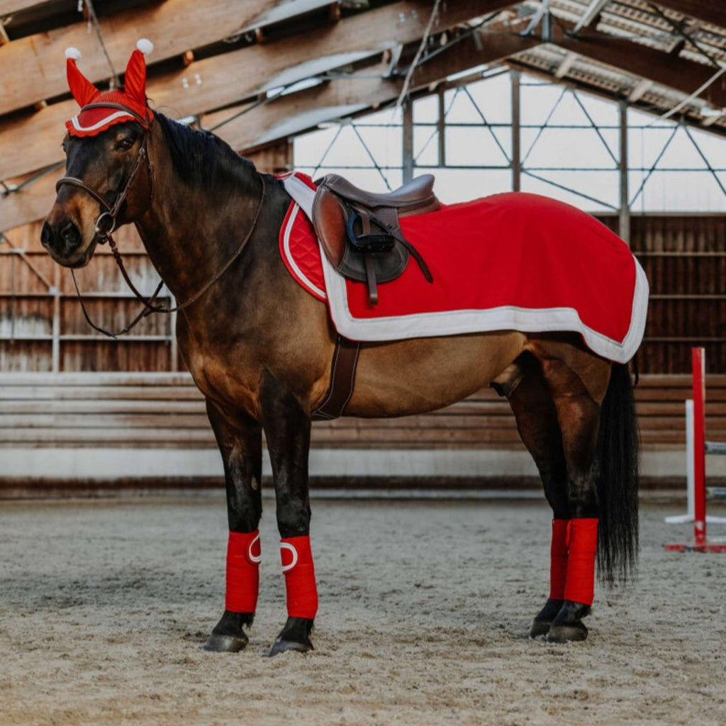 EQUITHÈME Bandages Christmas Red