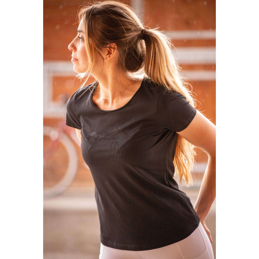 Pénélope T-Shirt Iconic Strass Black