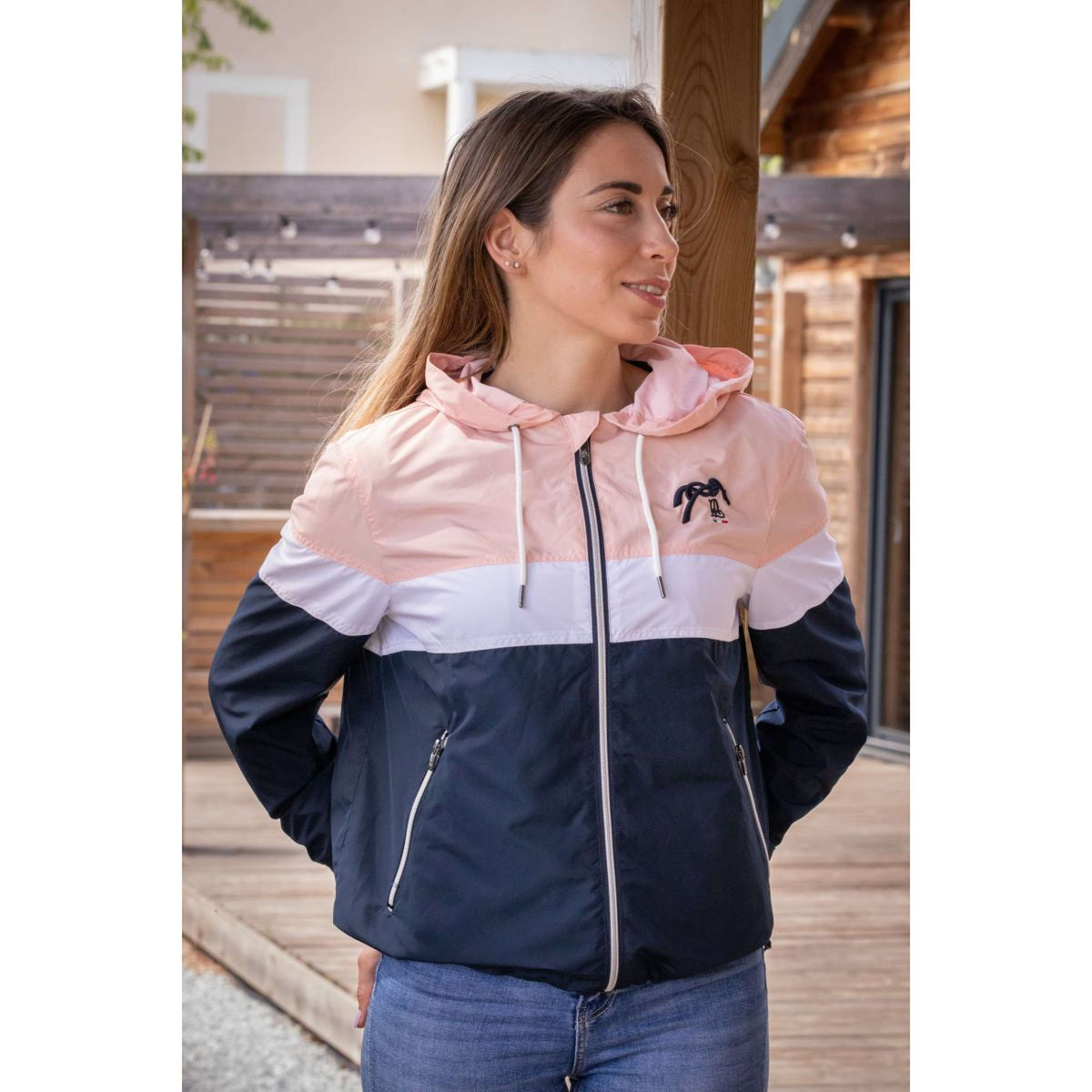 Pénélope Windbreaker Celecce Navy/Pink