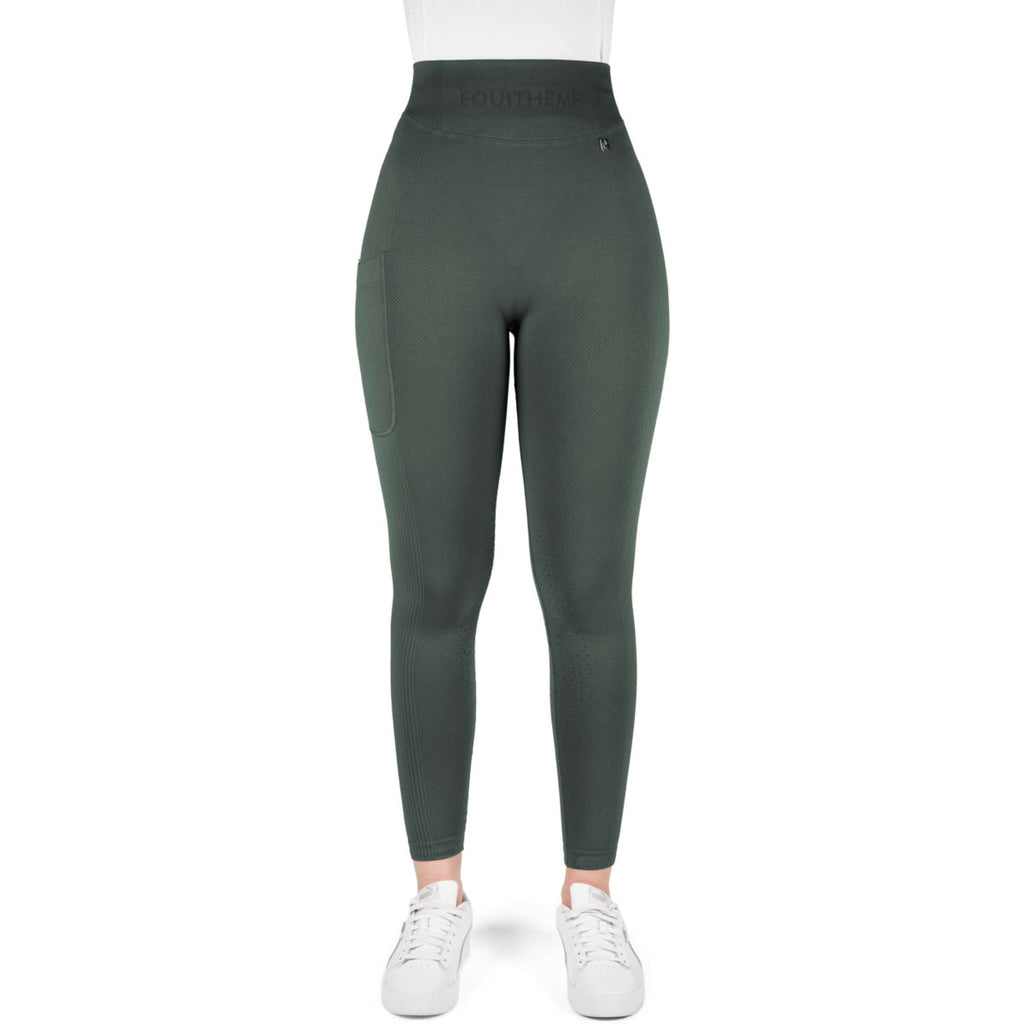 EQUITHÈME Riding Legging Acacia Full Grip Khaki