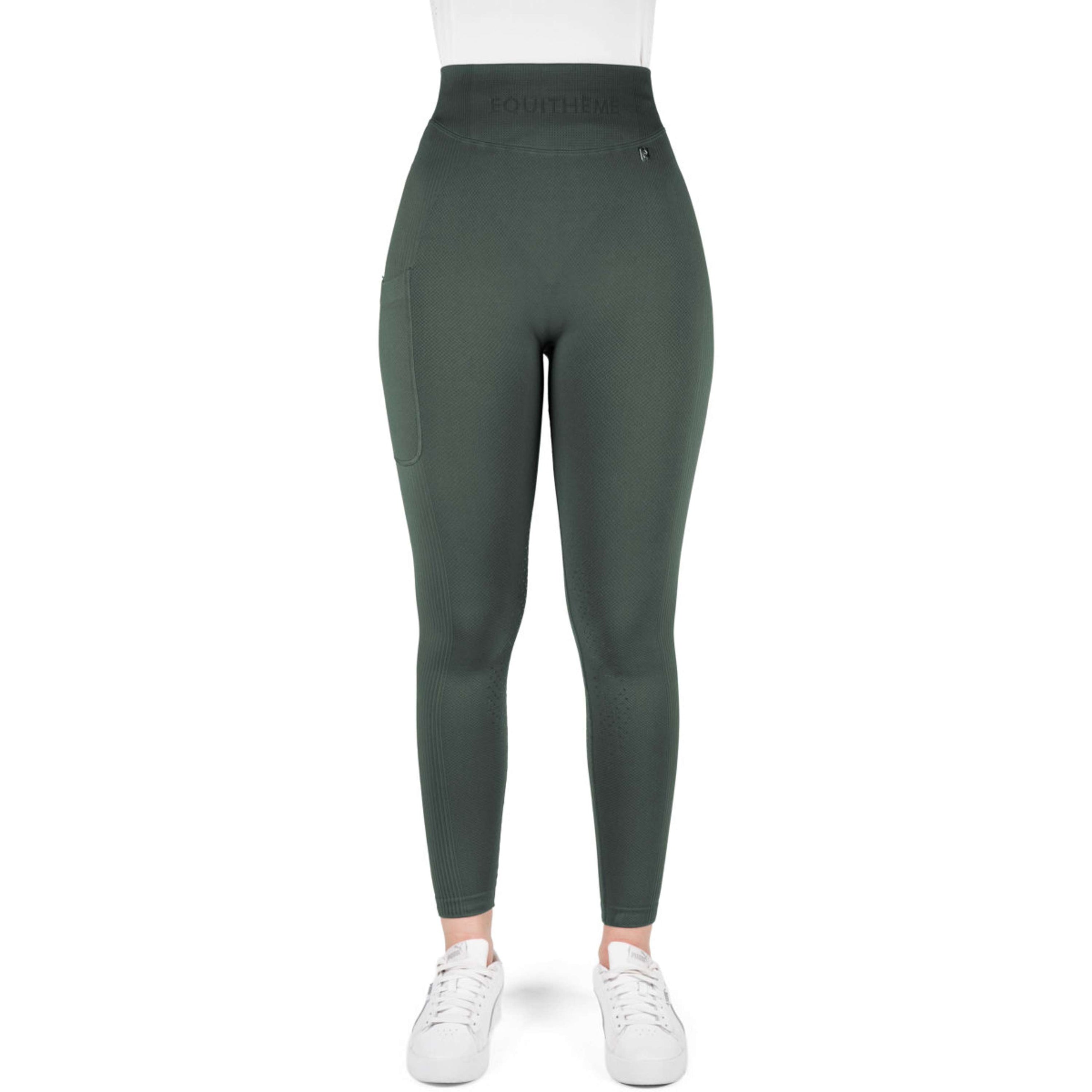 EQUITHÈME Riding Legging Acacia Full Grip Khaki