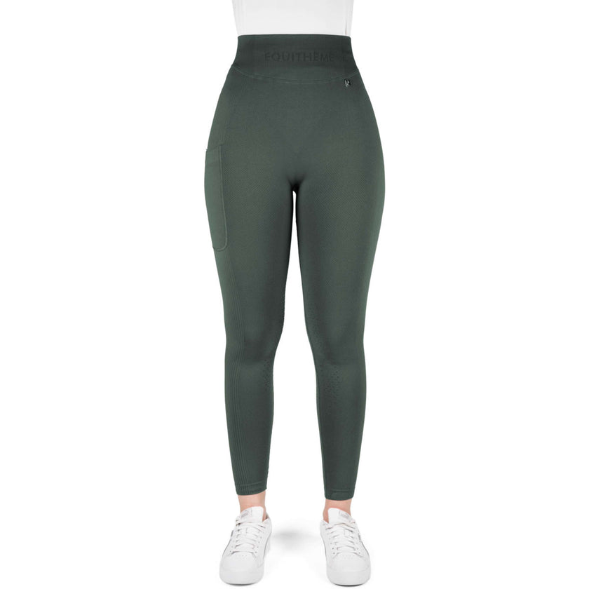 EQUITHÈME Riding Legging Acacia Full Grip Khaki