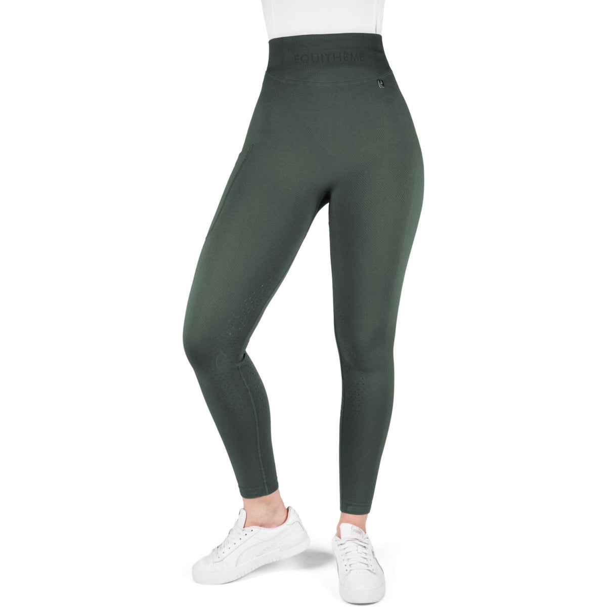 EQUITHÈME Riding Legging Acacia Full Grip Khaki