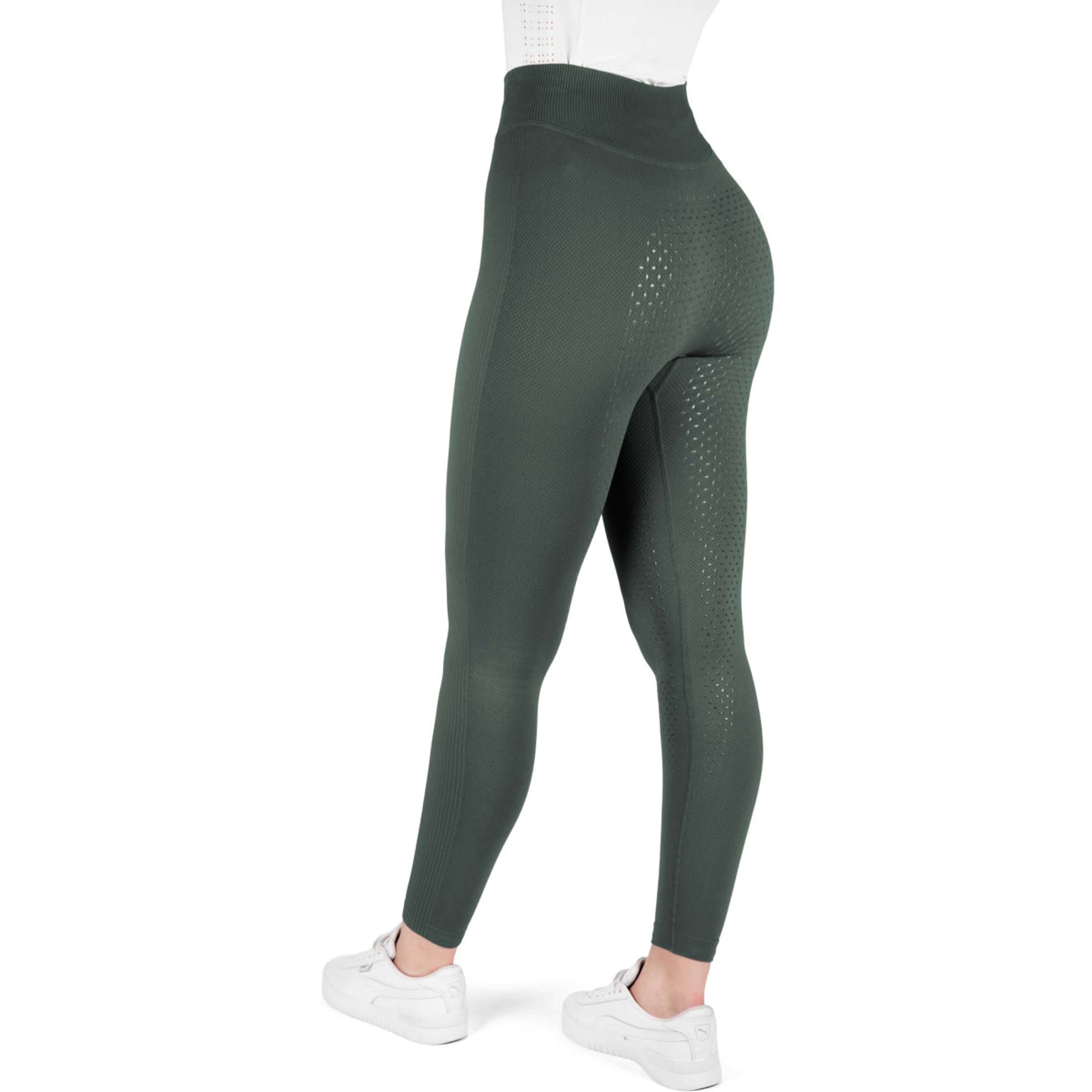 EQUITHÈME Riding Legging Acacia Full Grip Khaki