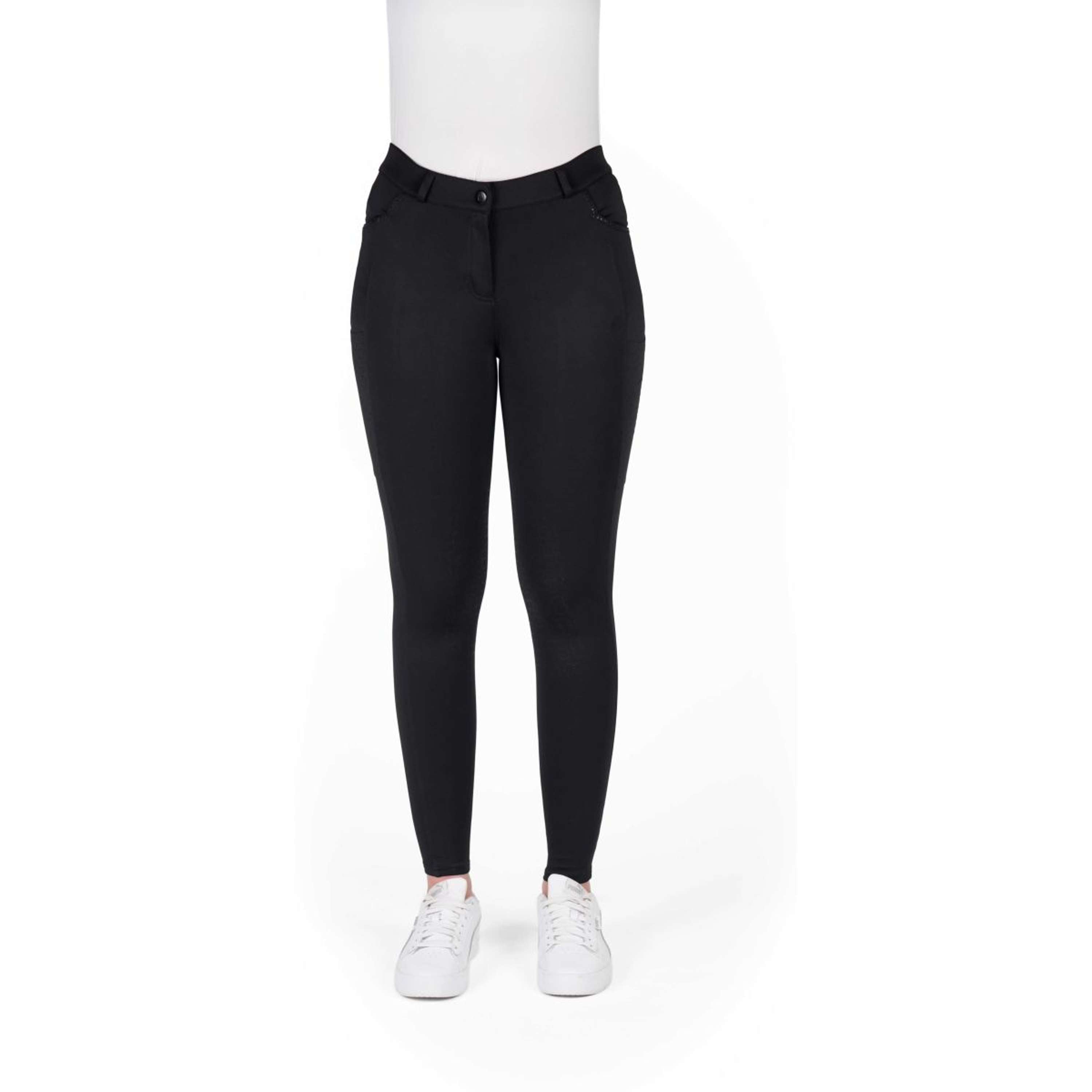 EQUITHÈME Breeches Capucine Knee Grip Black