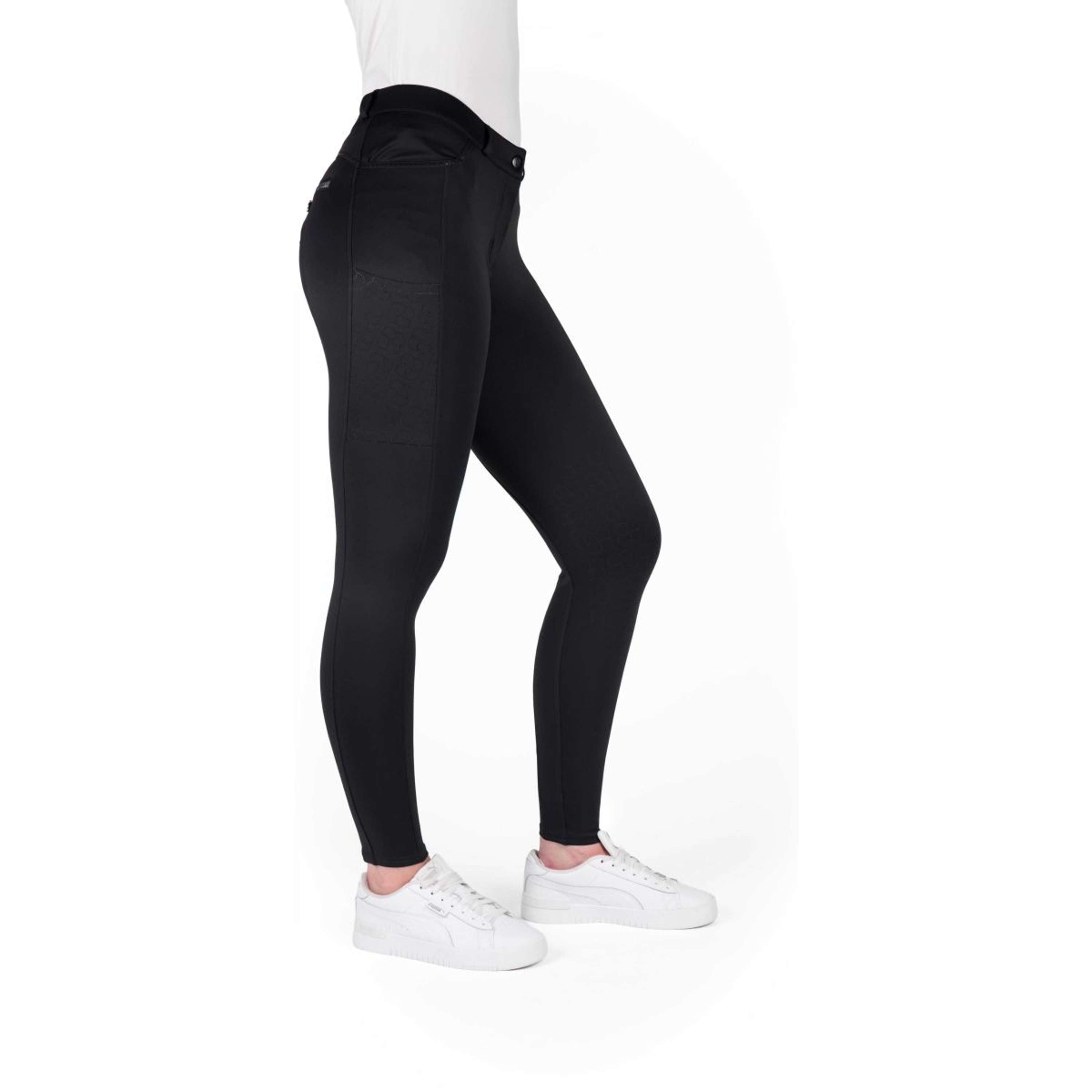 EQUITHÈME Breeches Capucine Knee Grip Black