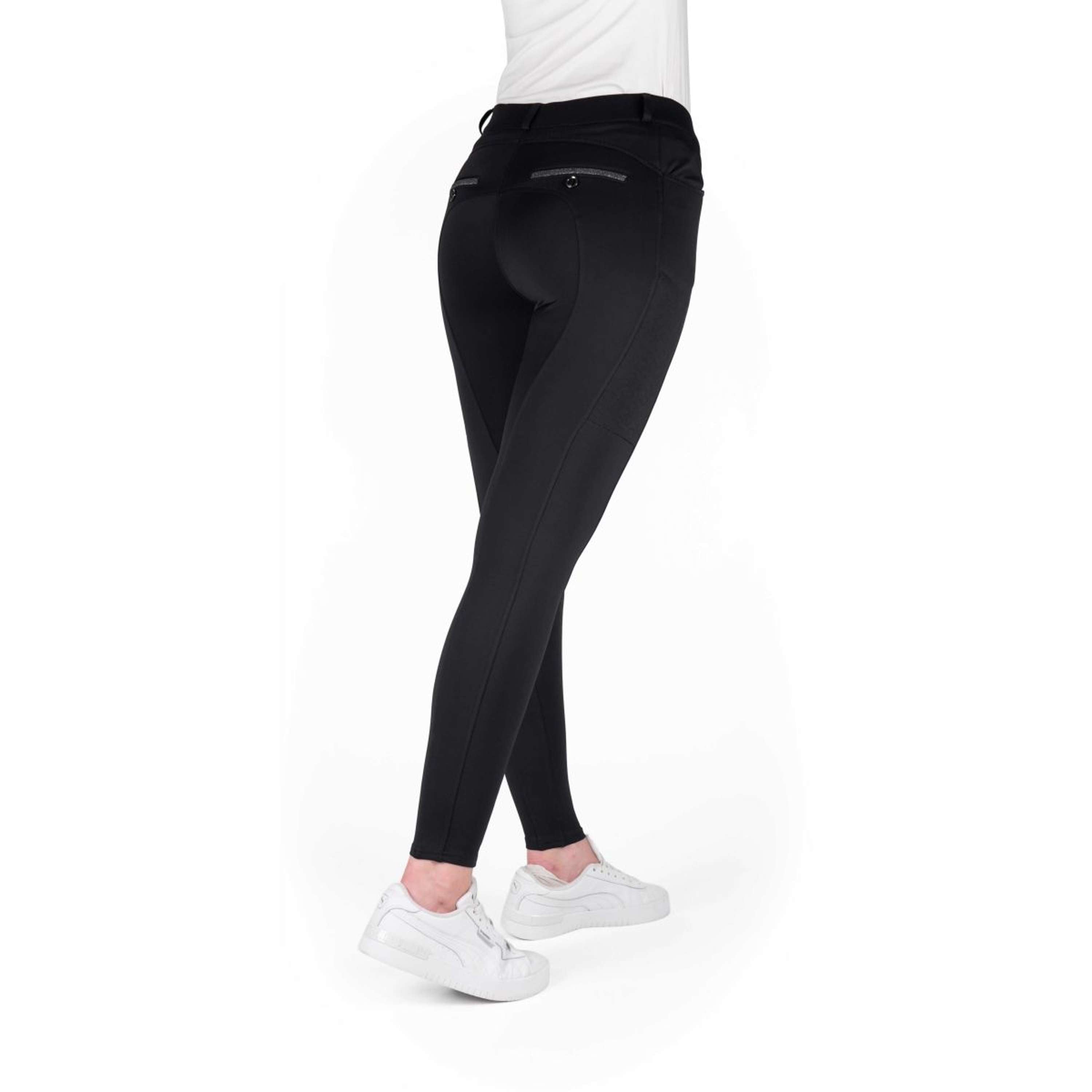 EQUITHÈME Breeches Capucine Knee Grip Black