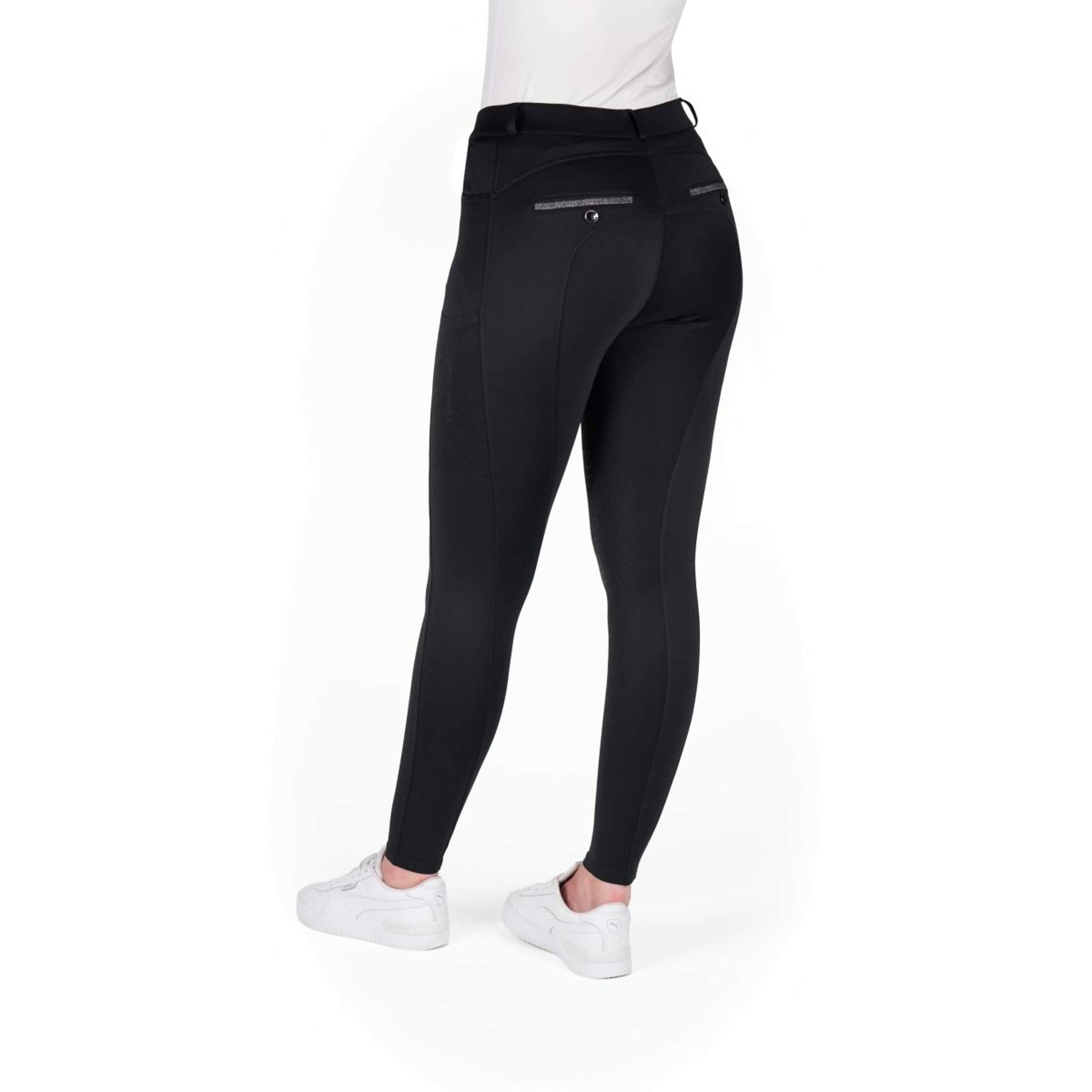 EQUITHÈME Breeches Capucine Knee Grip Black