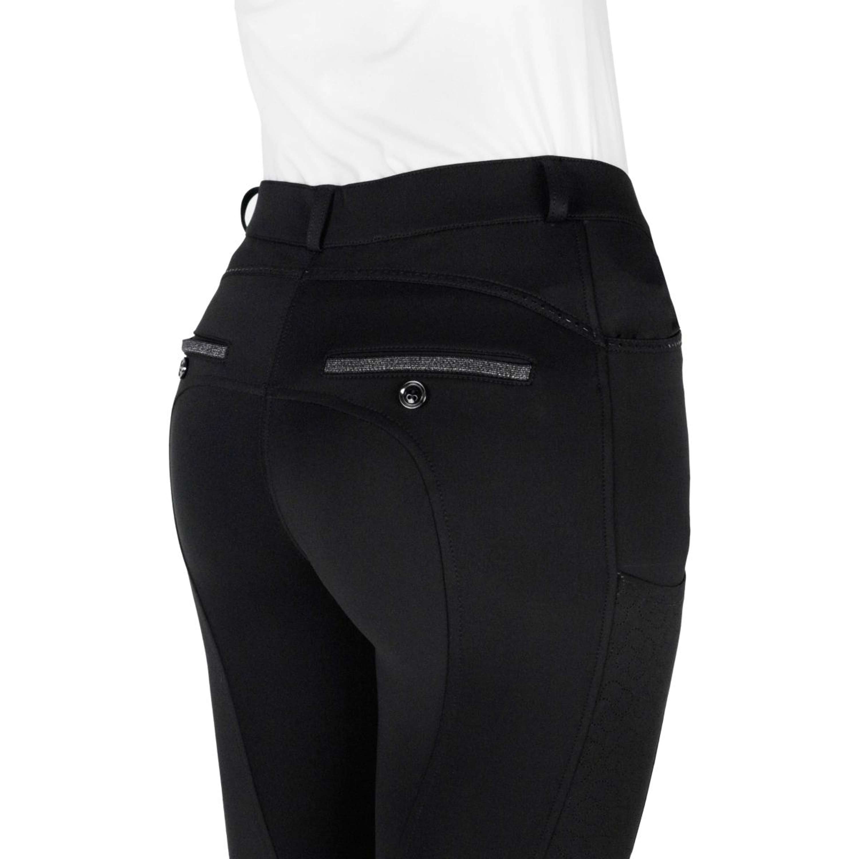 EQUITHÈME Breeches Capucine Knee Grip Black