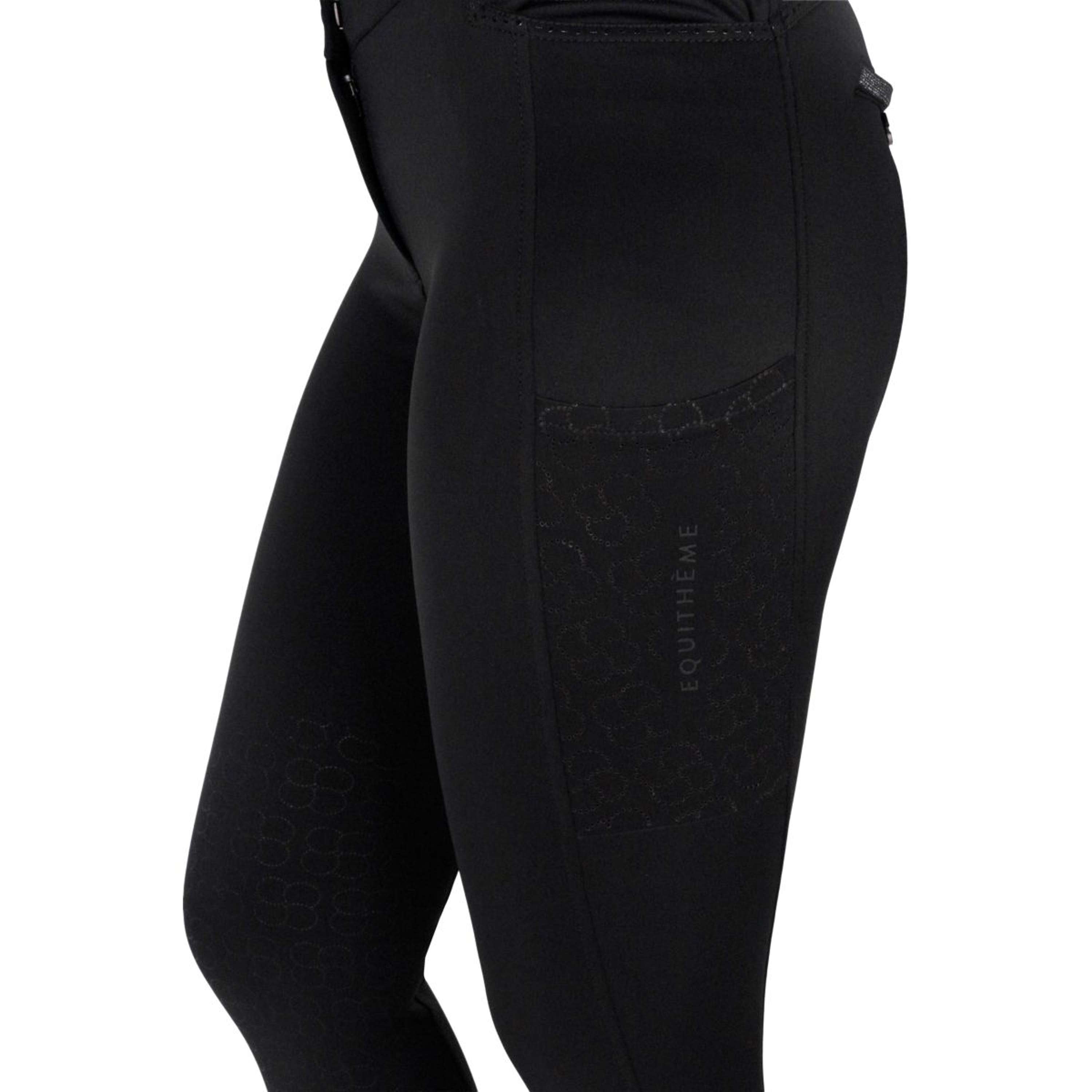 EQUITHÈME Breeches Capucine Knee Grip Black