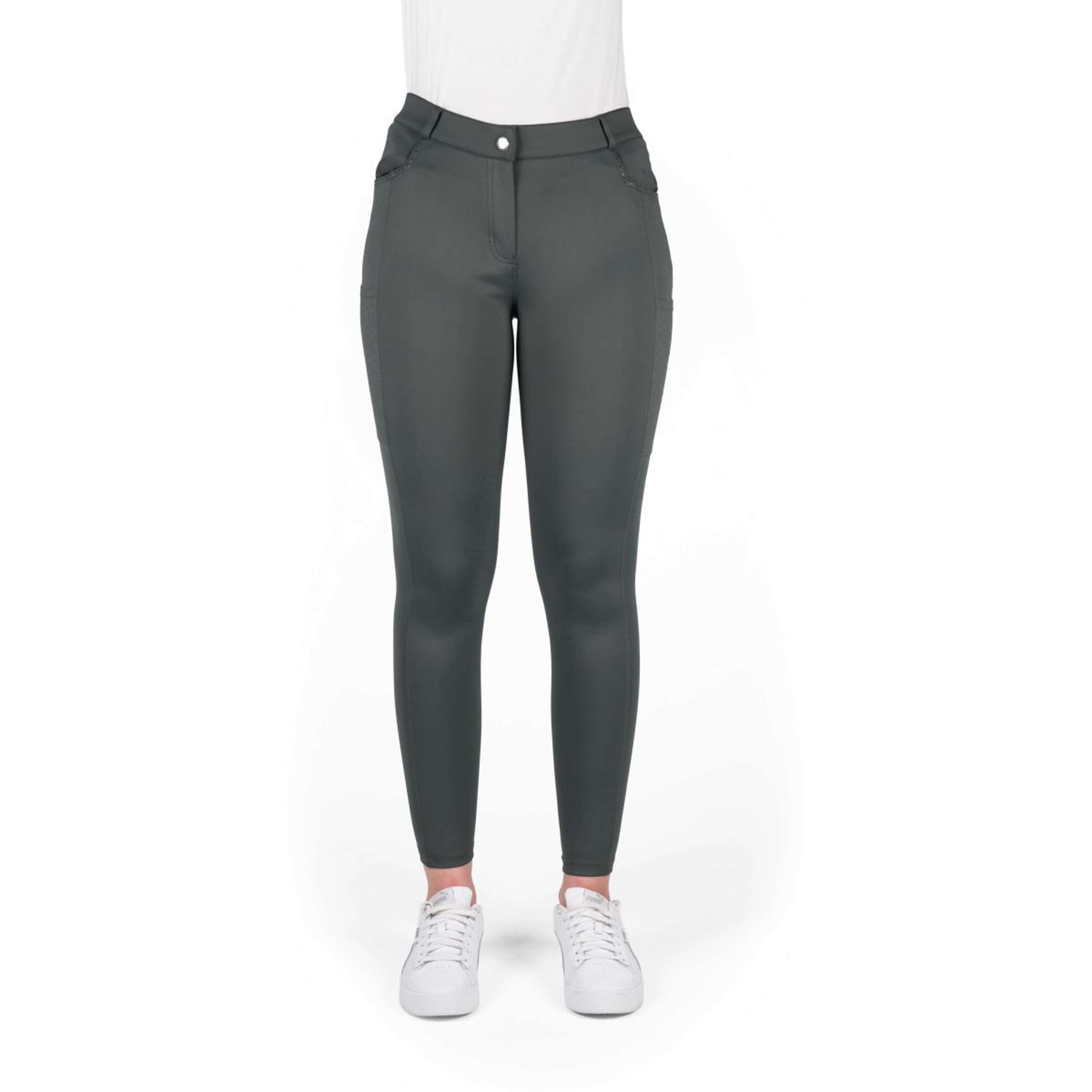 EQUITHÈME Breeches Capucine Knee Grip Grey