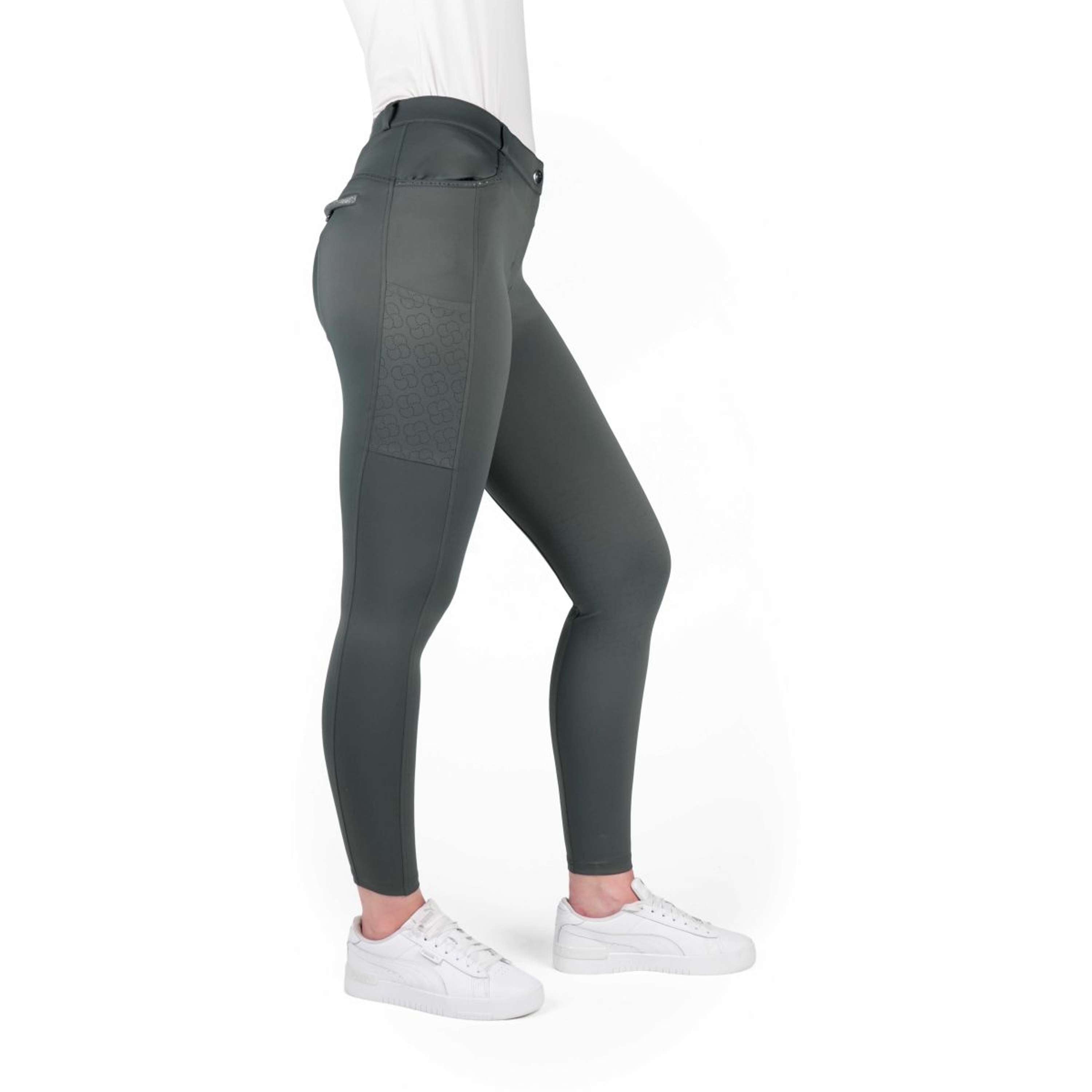 EQUITHÈME Breeches Capucine Knee Grip Grey