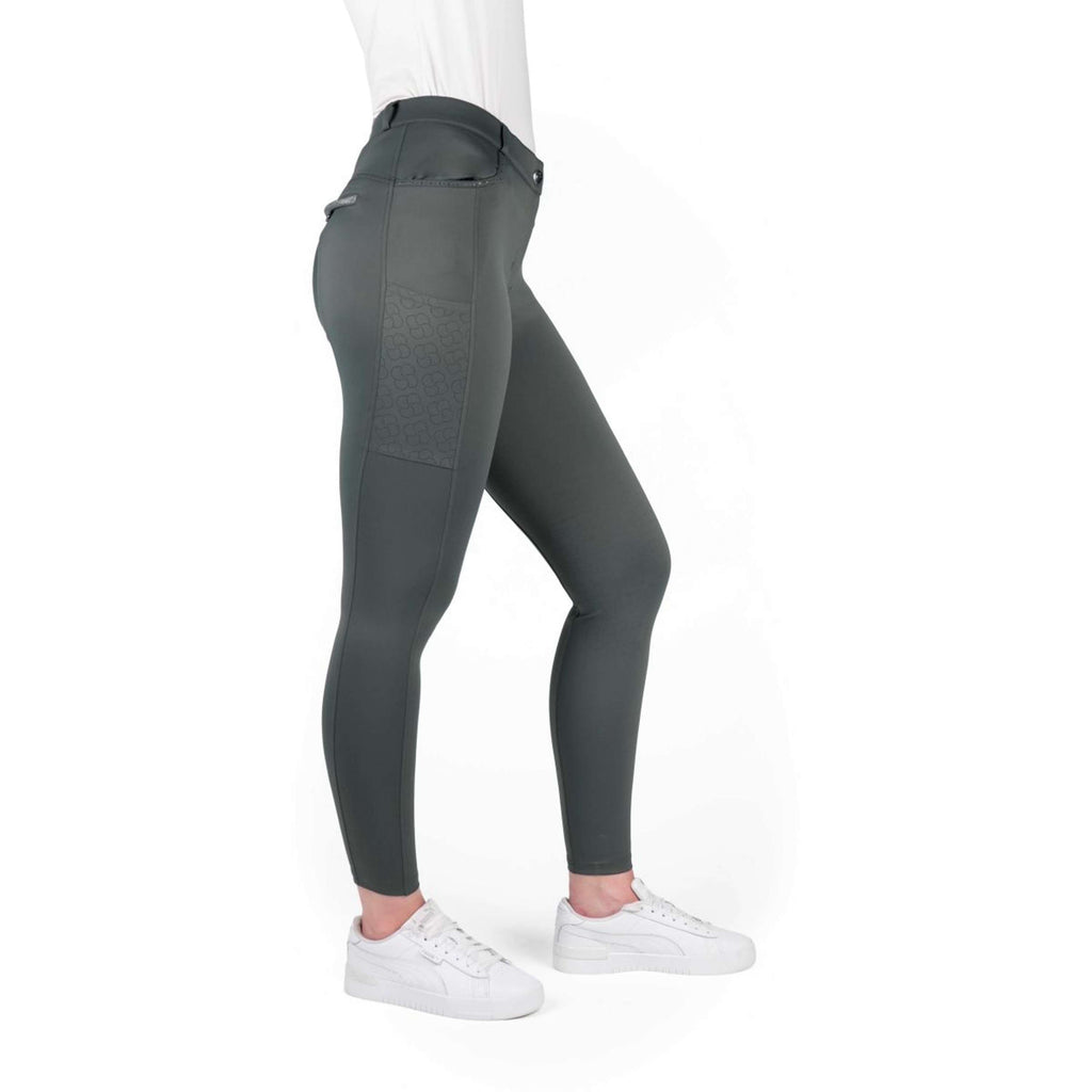 EQUITHÈME Breeches Capucine Knee Grip Grey