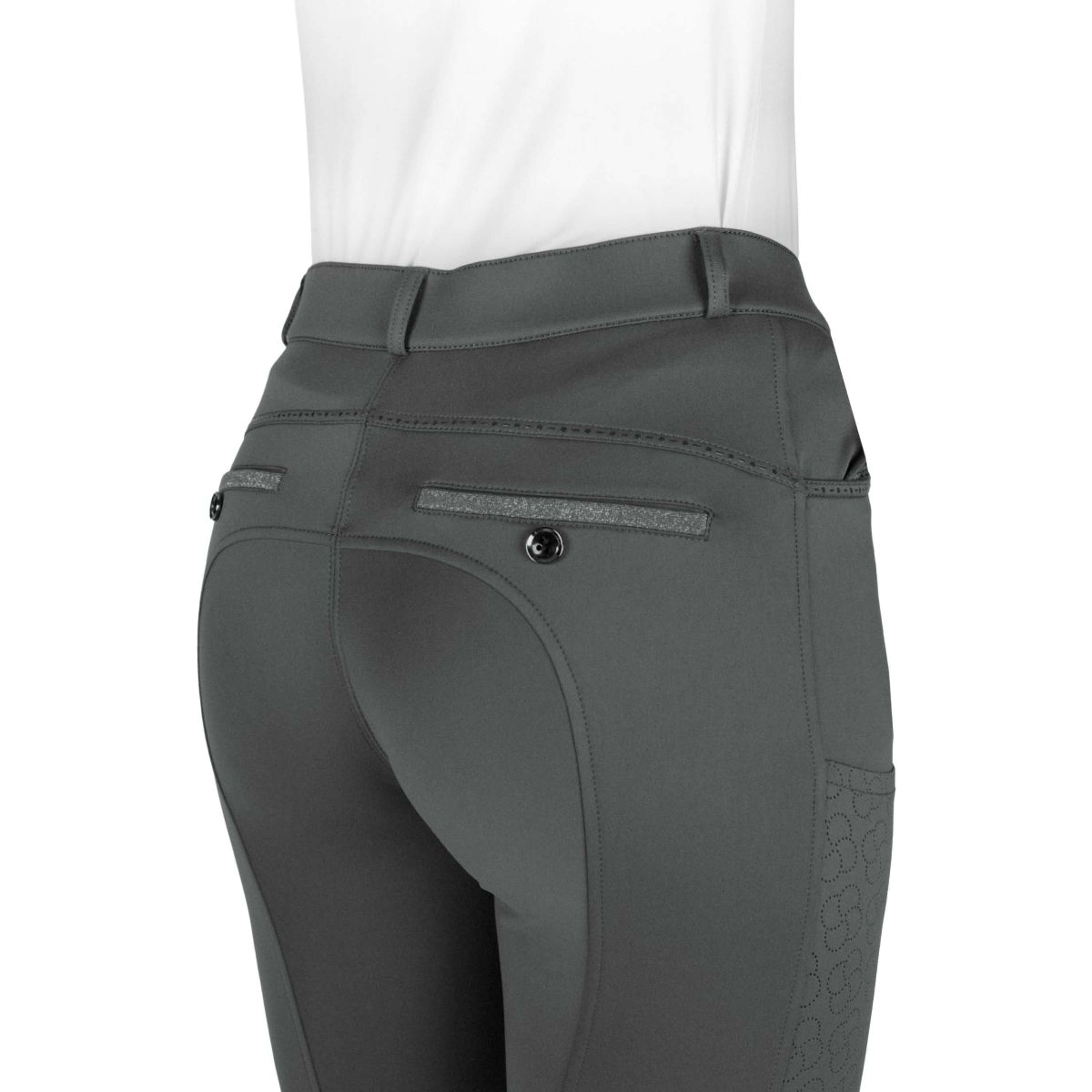 EQUITHÈME Breeches Capucine Knee Grip Grey