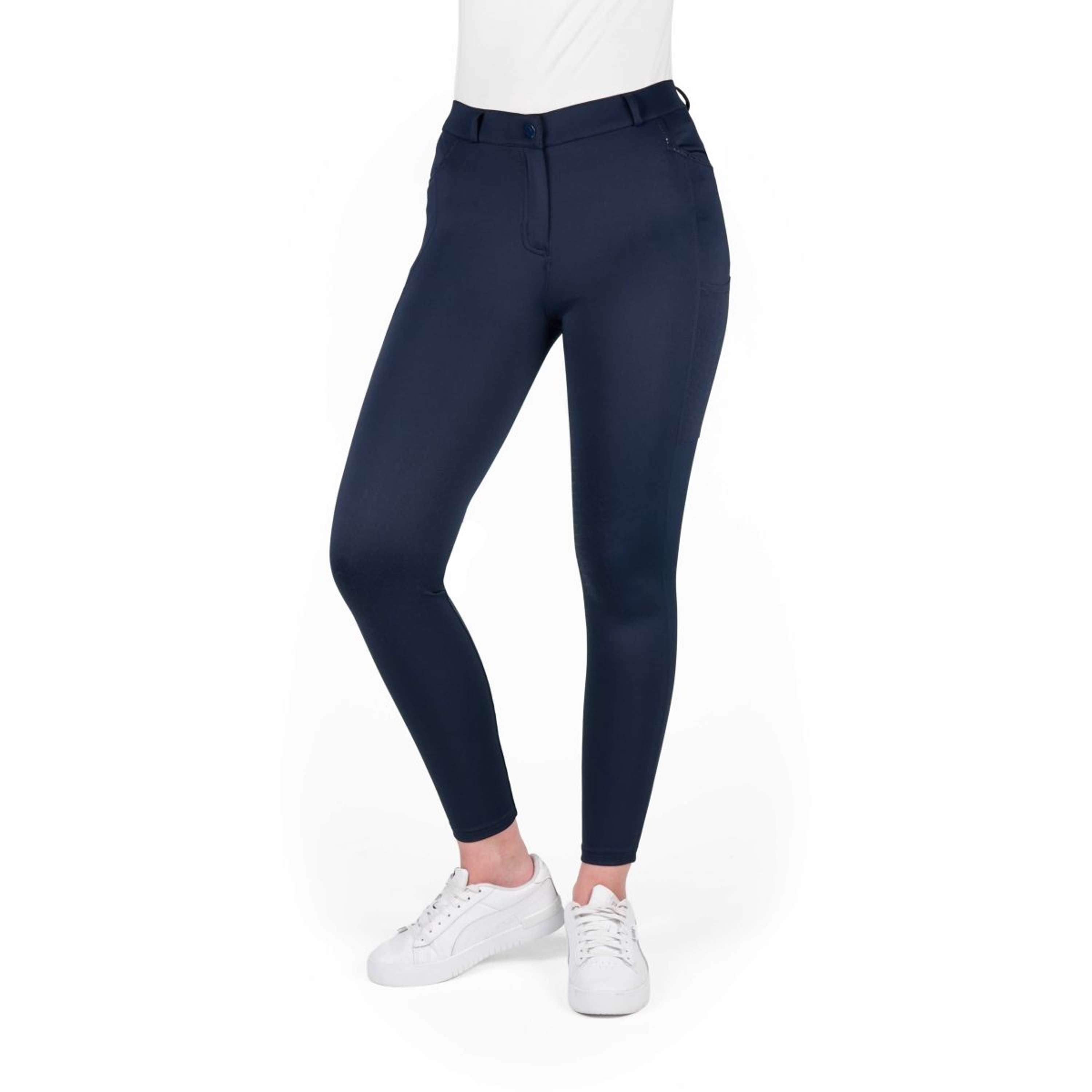 EQUITHÈME Breeches Capucine Knee Grip Navy