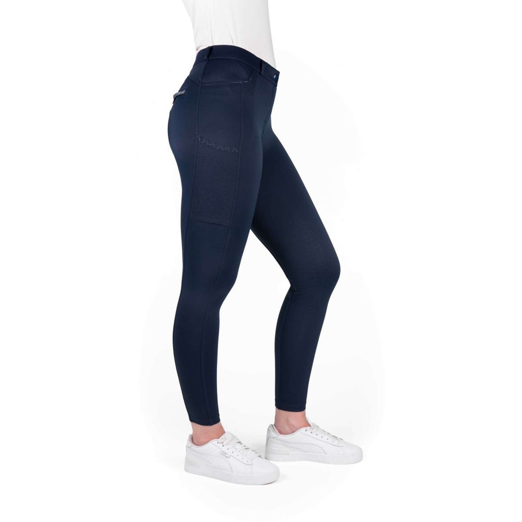 EQUITHÈME Breeches Capucine Knee Grip Navy